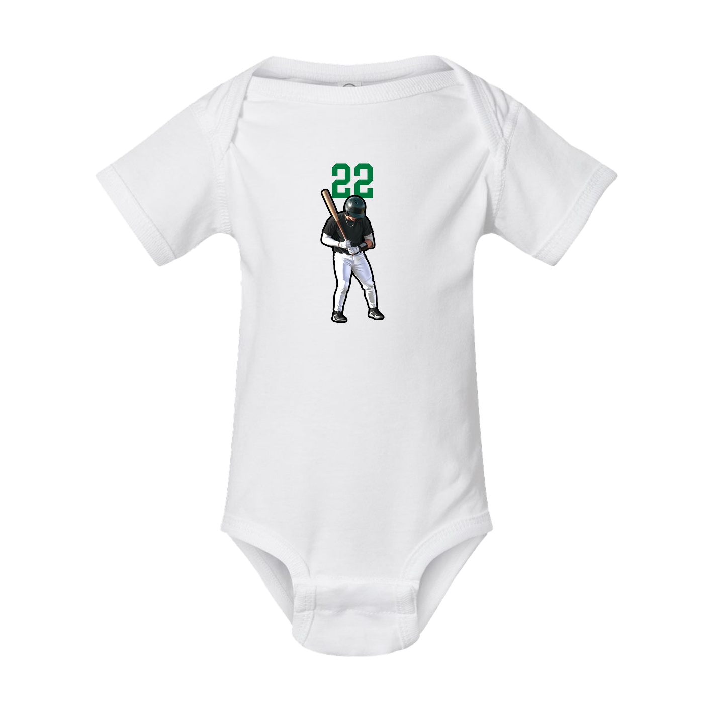 Baby Onesie — Number Top in White