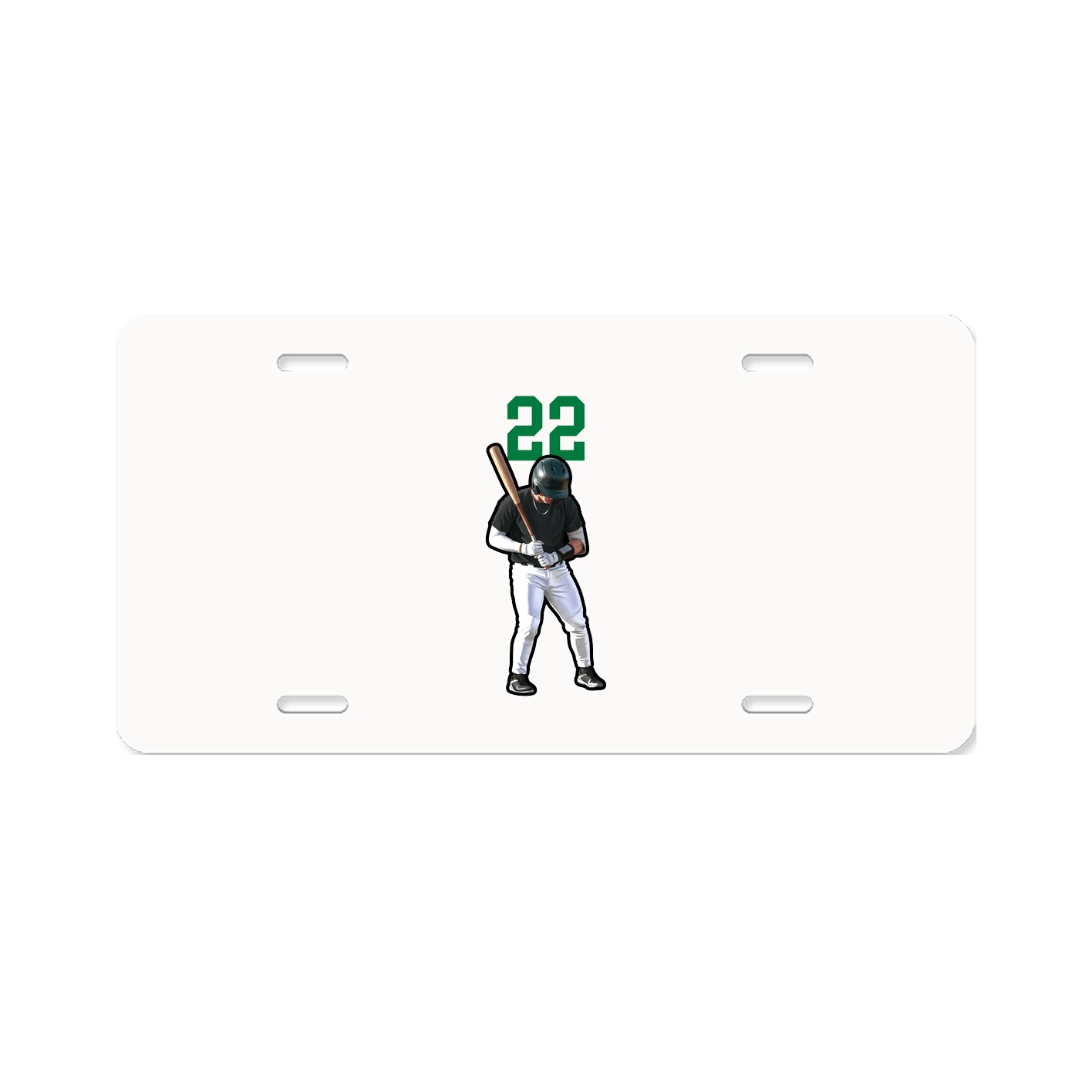 License Plate — Number Top in Classic