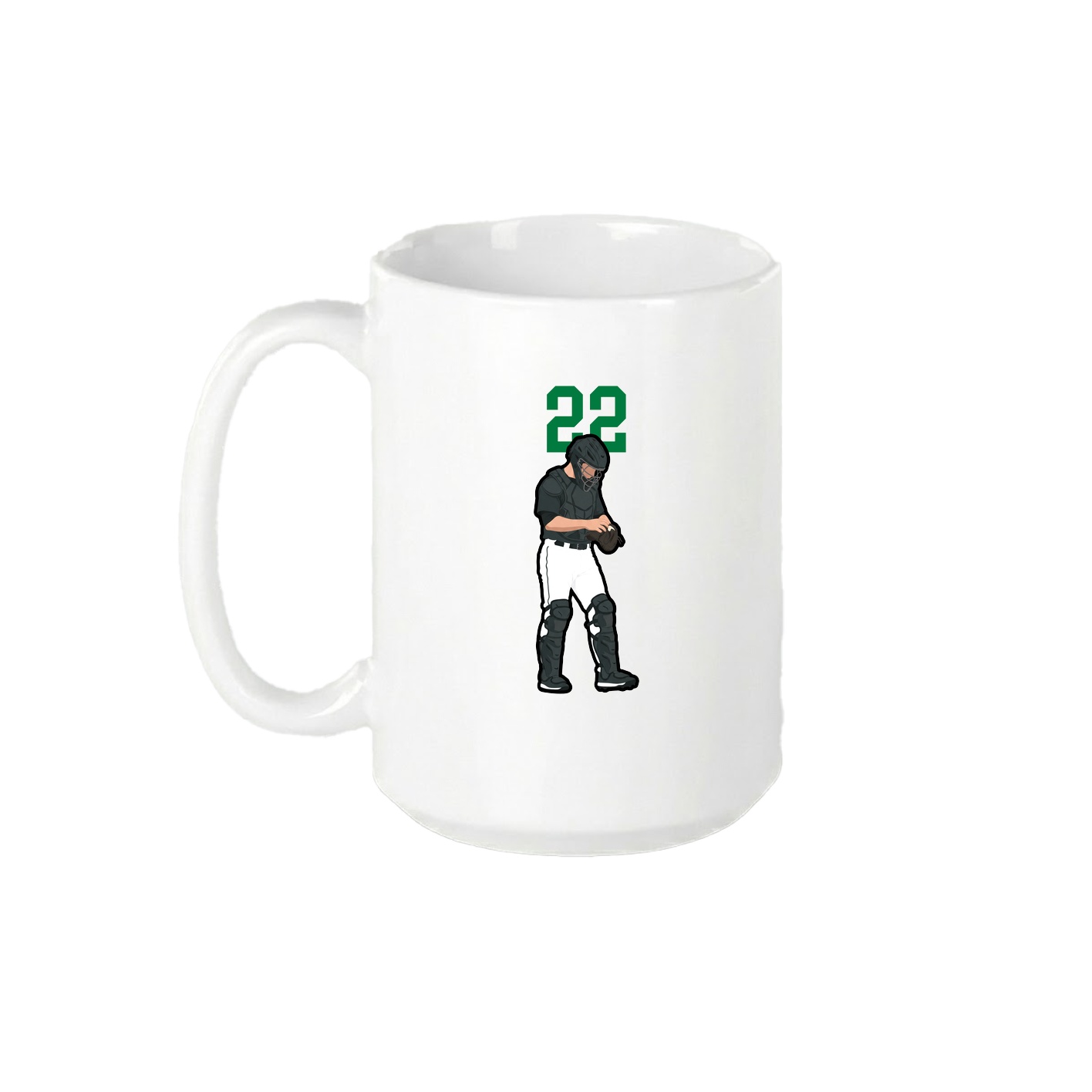 15oz Coffee Mug — Number Top in White