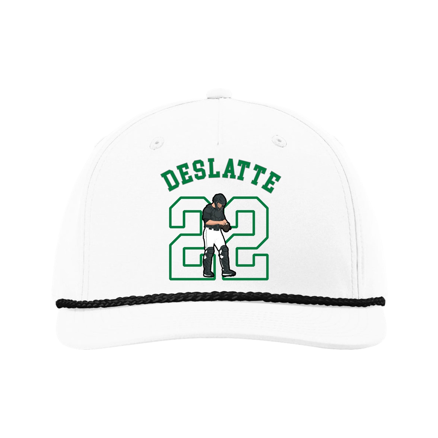 Five-Panel Classic Rope Cap — Shirsey Arch in White