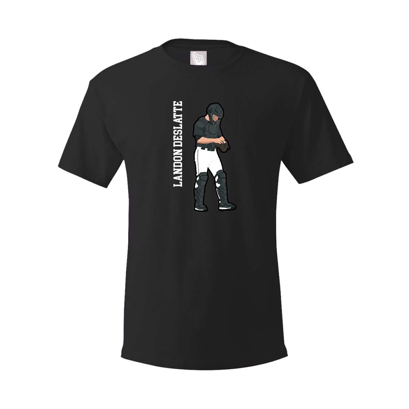 Youth Tee — Name Vertical in Black