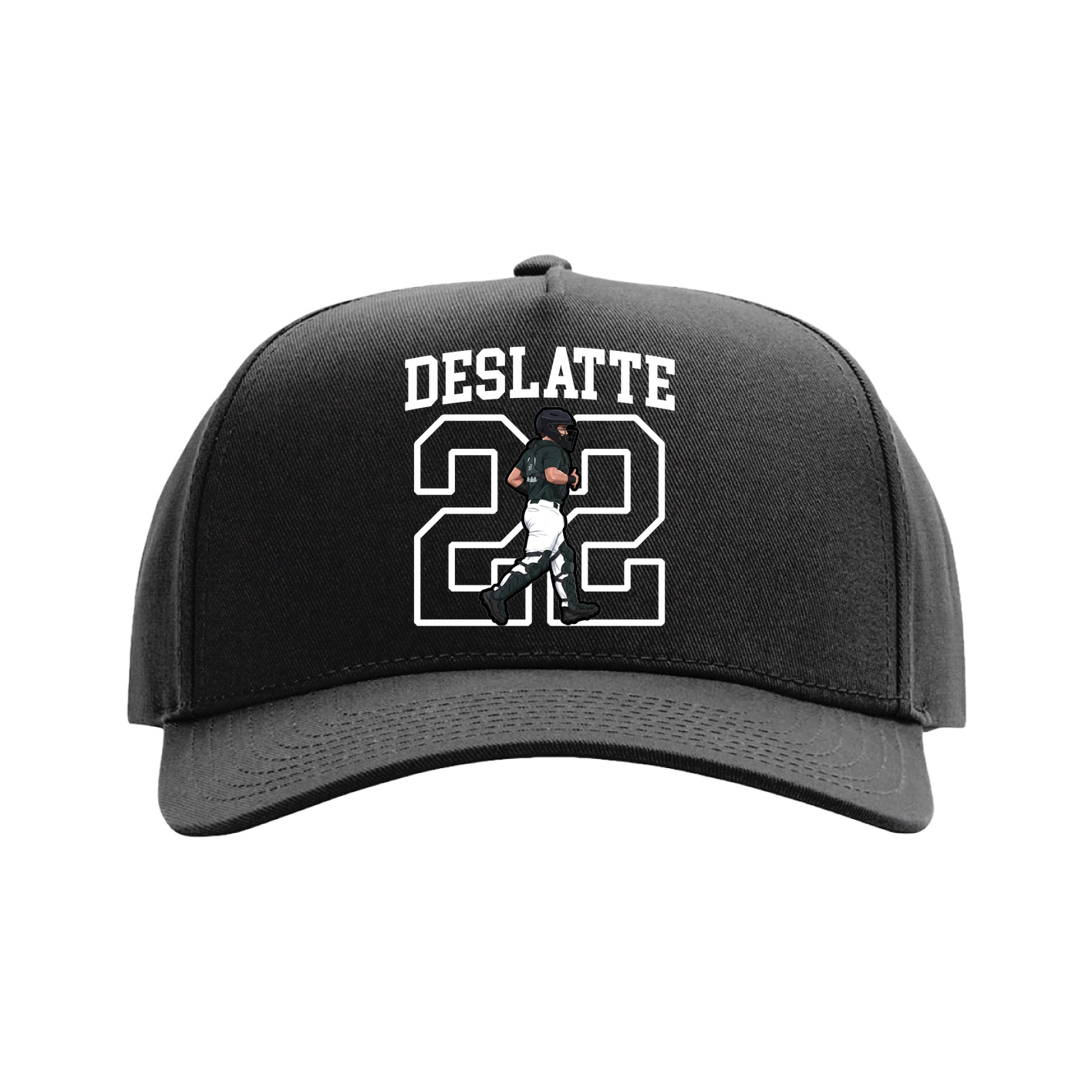 Full Fabric Five-Panel Champ Cap — Shirsey in Black