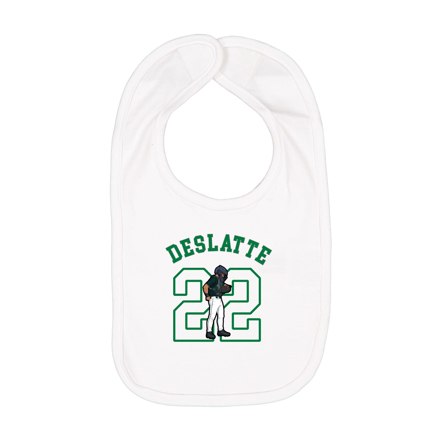 Infant Bib — Shirsey Arch in White