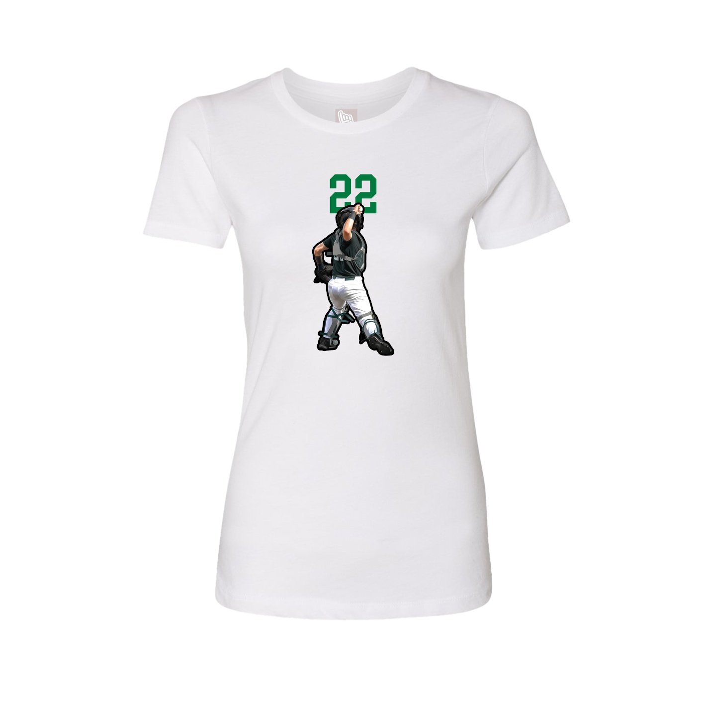 Womens Tee — Number Top in White