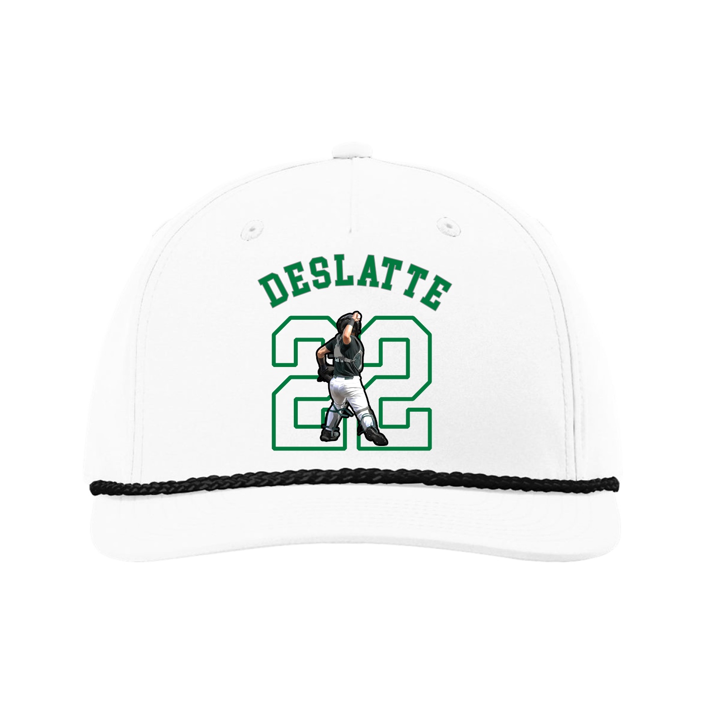 Five-Panel Classic Rope Cap — Shirsey Arch in White