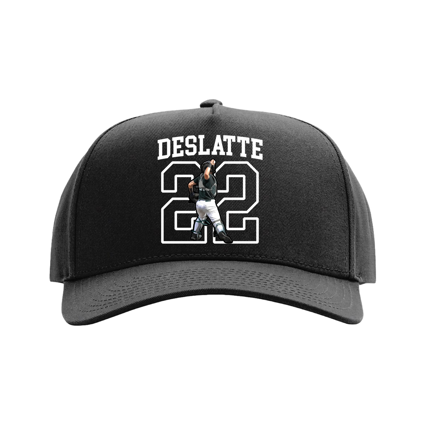 Full Fabric Five-Panel Champ Cap — Shirsey in Black