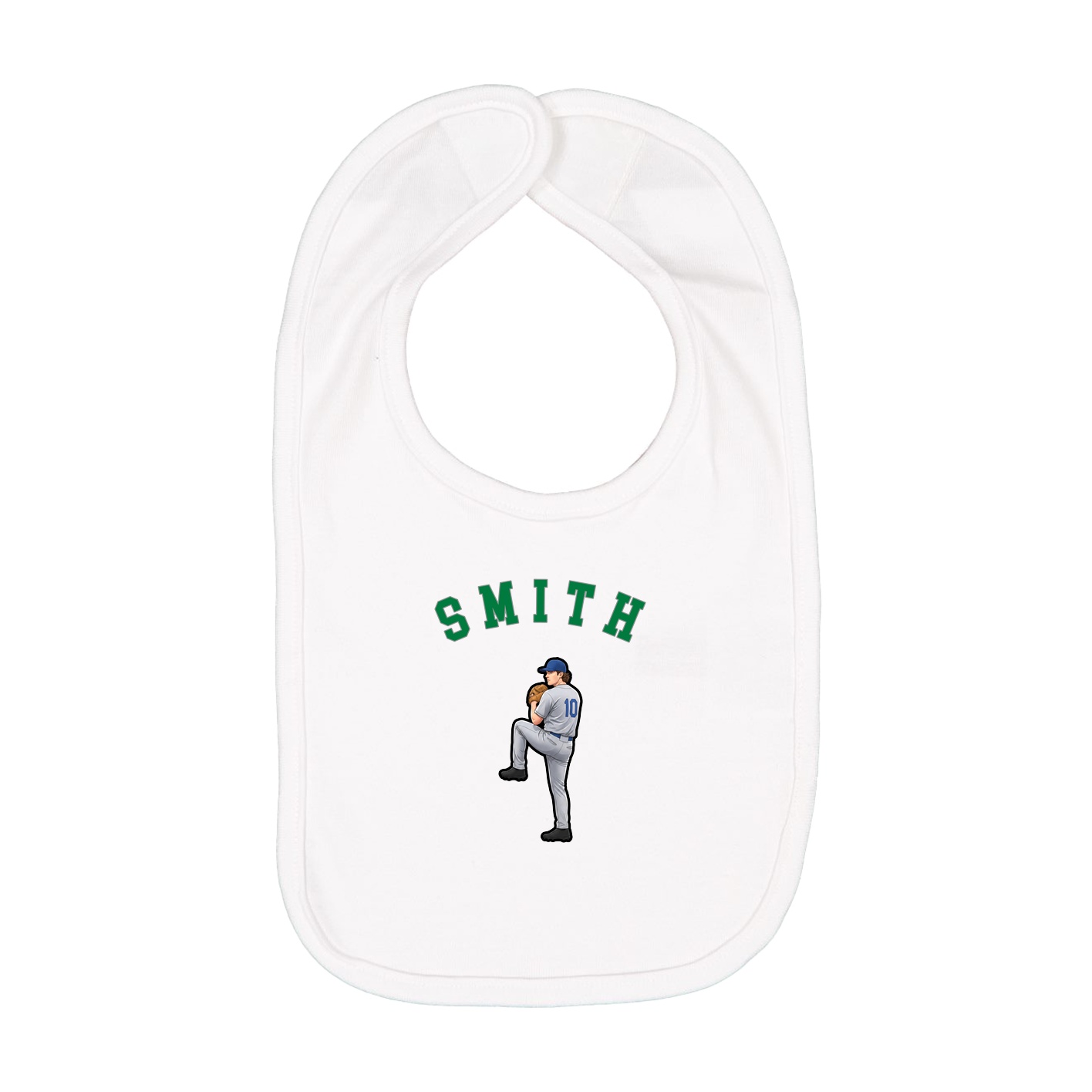 Infant Bib — Shirsey Arch in White