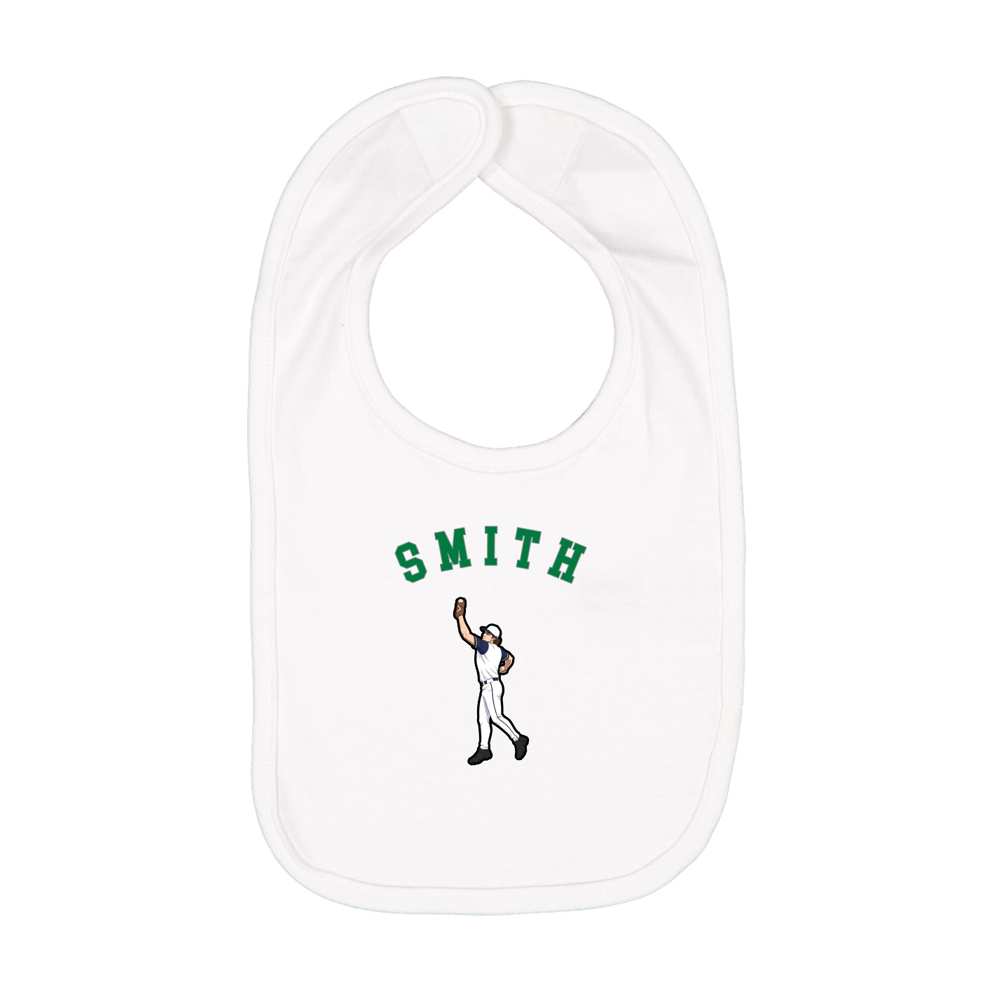 Infant Bib — Shirsey Arch in White