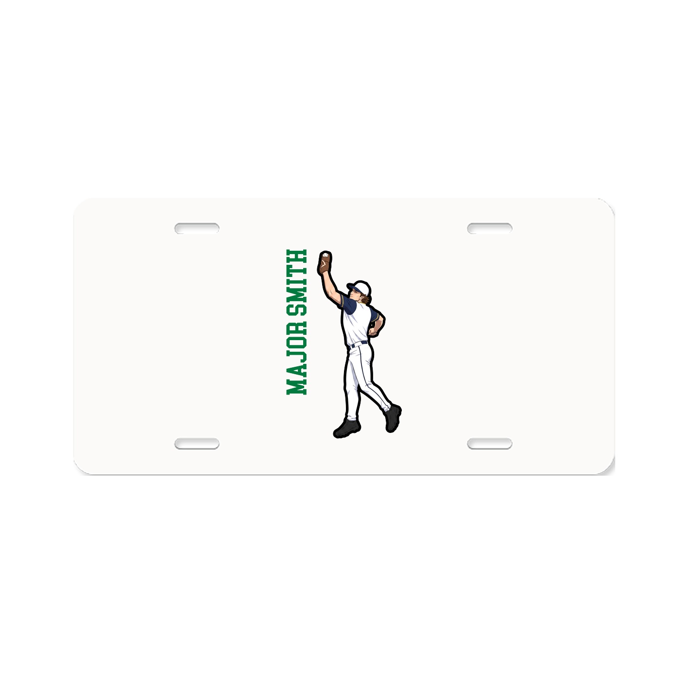License Plate — Name Vertical in Classic
