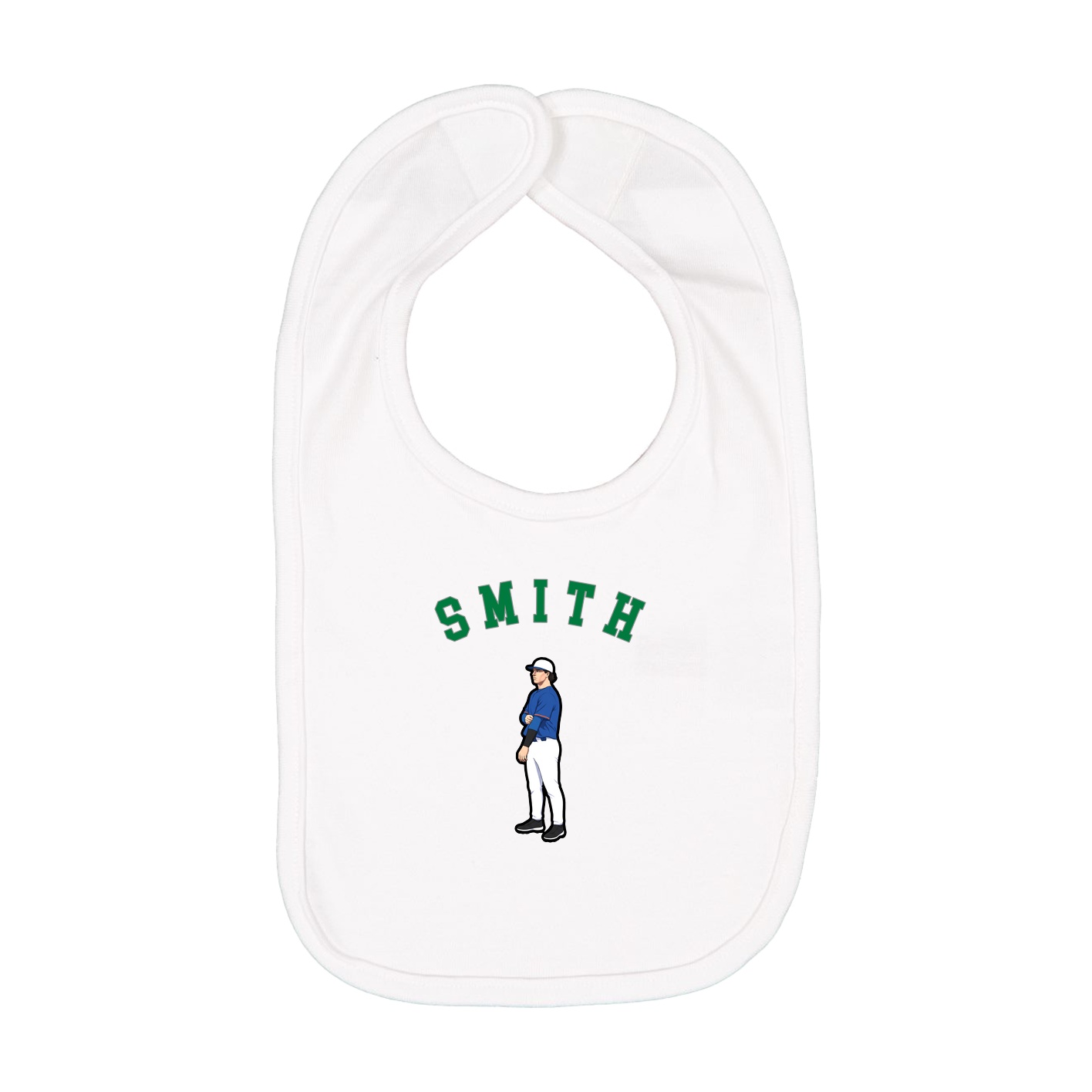 Infant Bib — Shirsey Arch in White