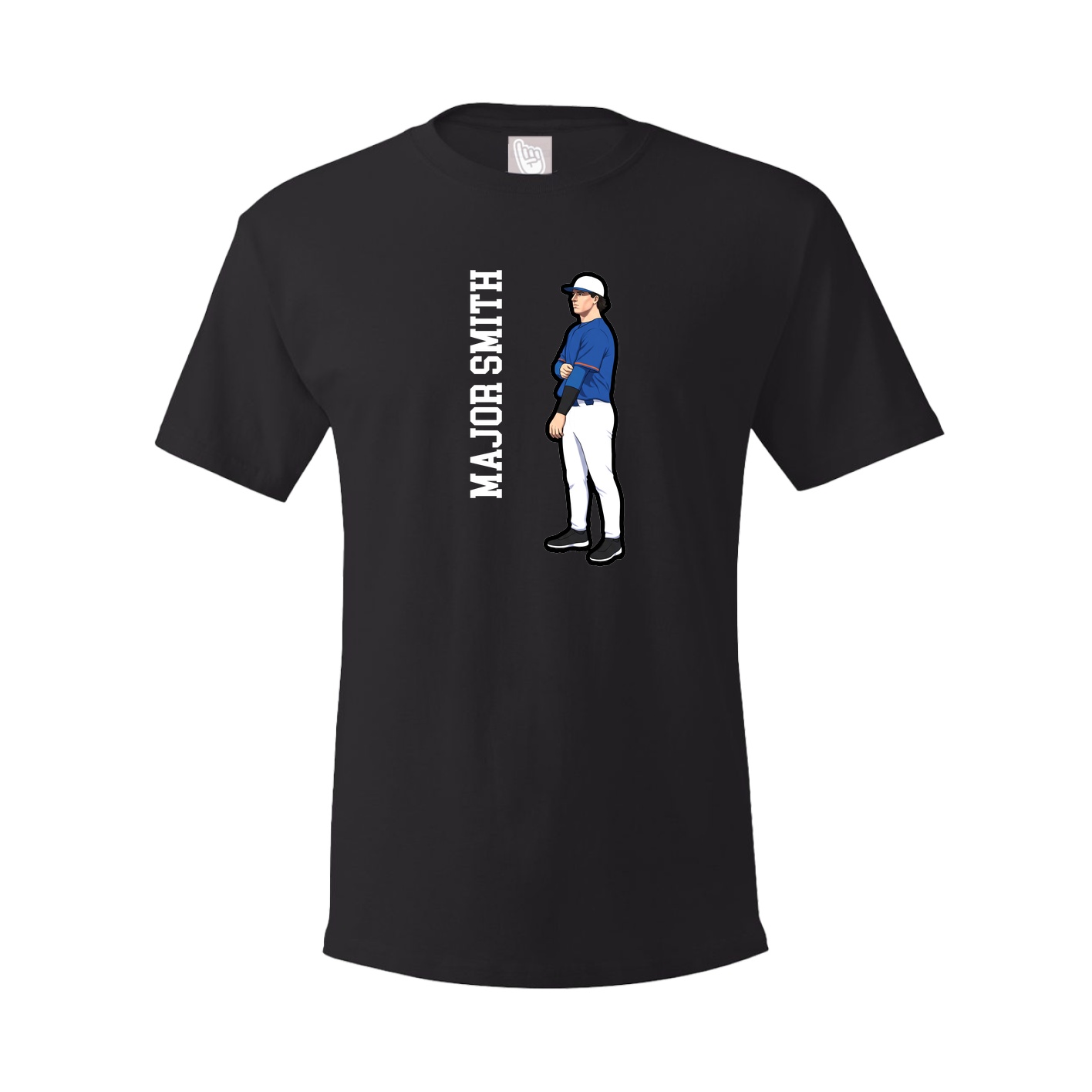 Tee — Name Vertical in Black