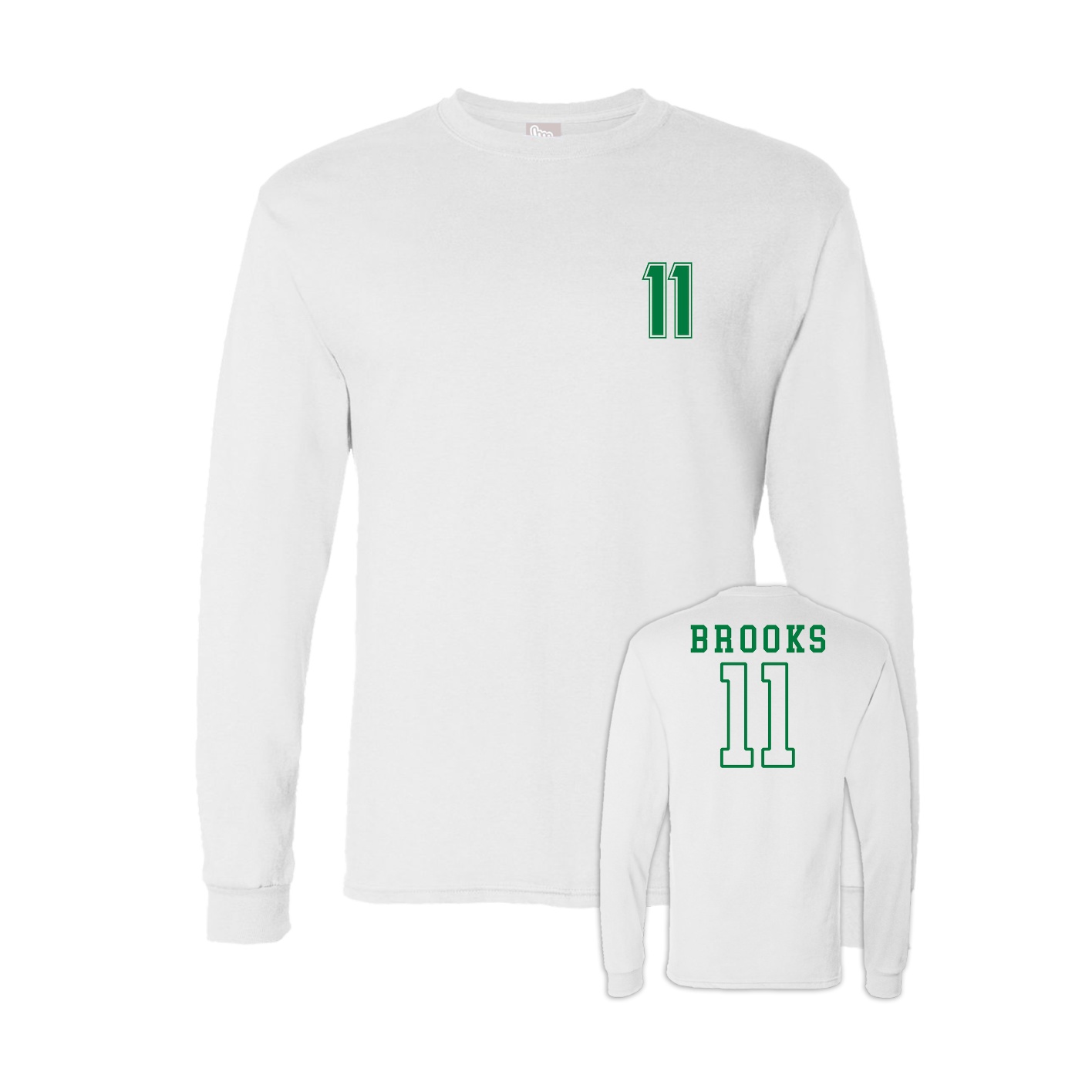 Long Sleeve Tee — Chest Back in White