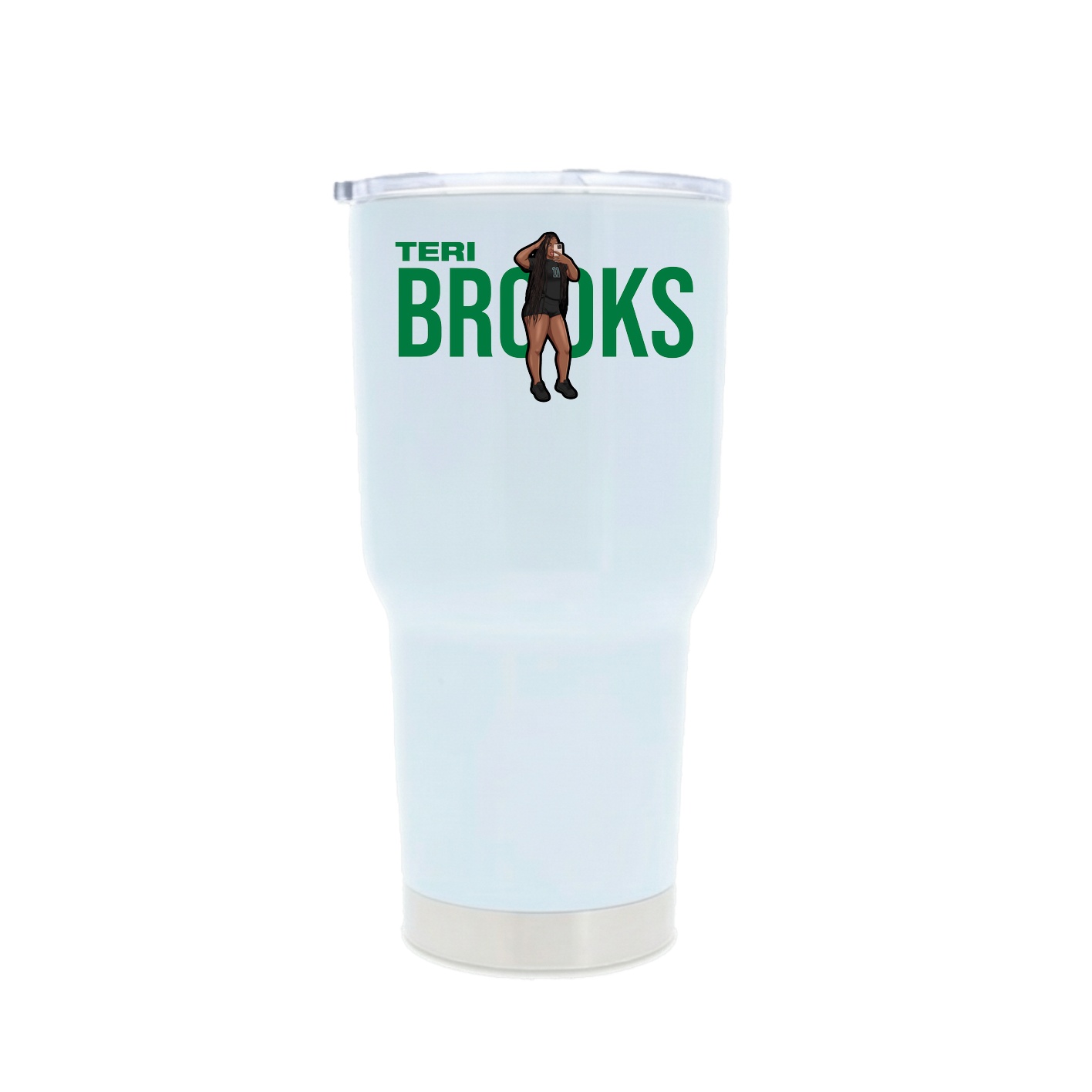 30oz Stainless Steel Tumbler — Player Name in White