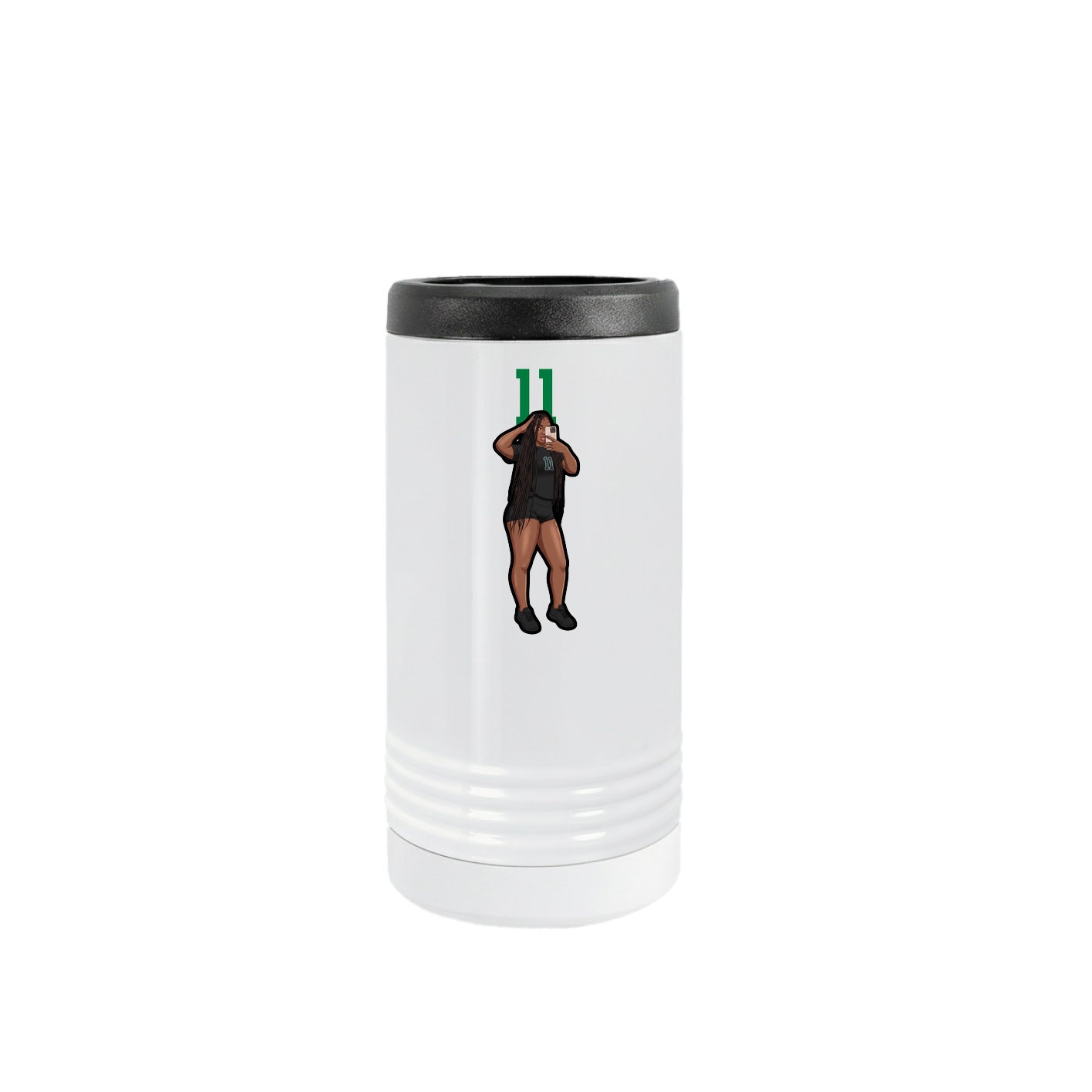 Slim Beverage Holder — Number Top in White