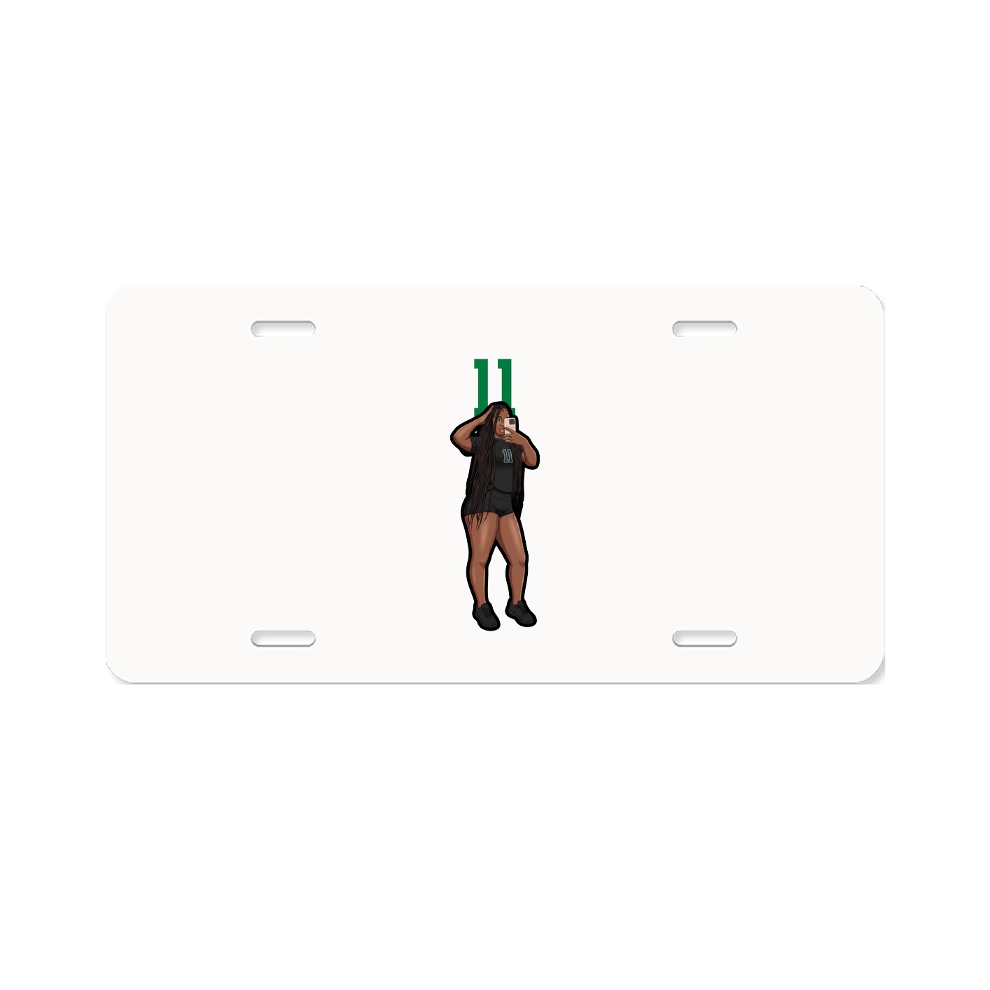 License Plate — Number Top in Classic