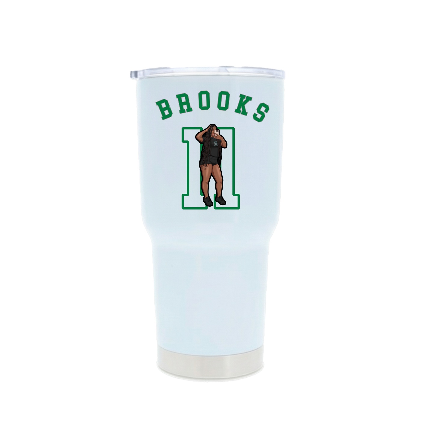 30oz Stainless Steel Tumbler — Shirsey Arch in White