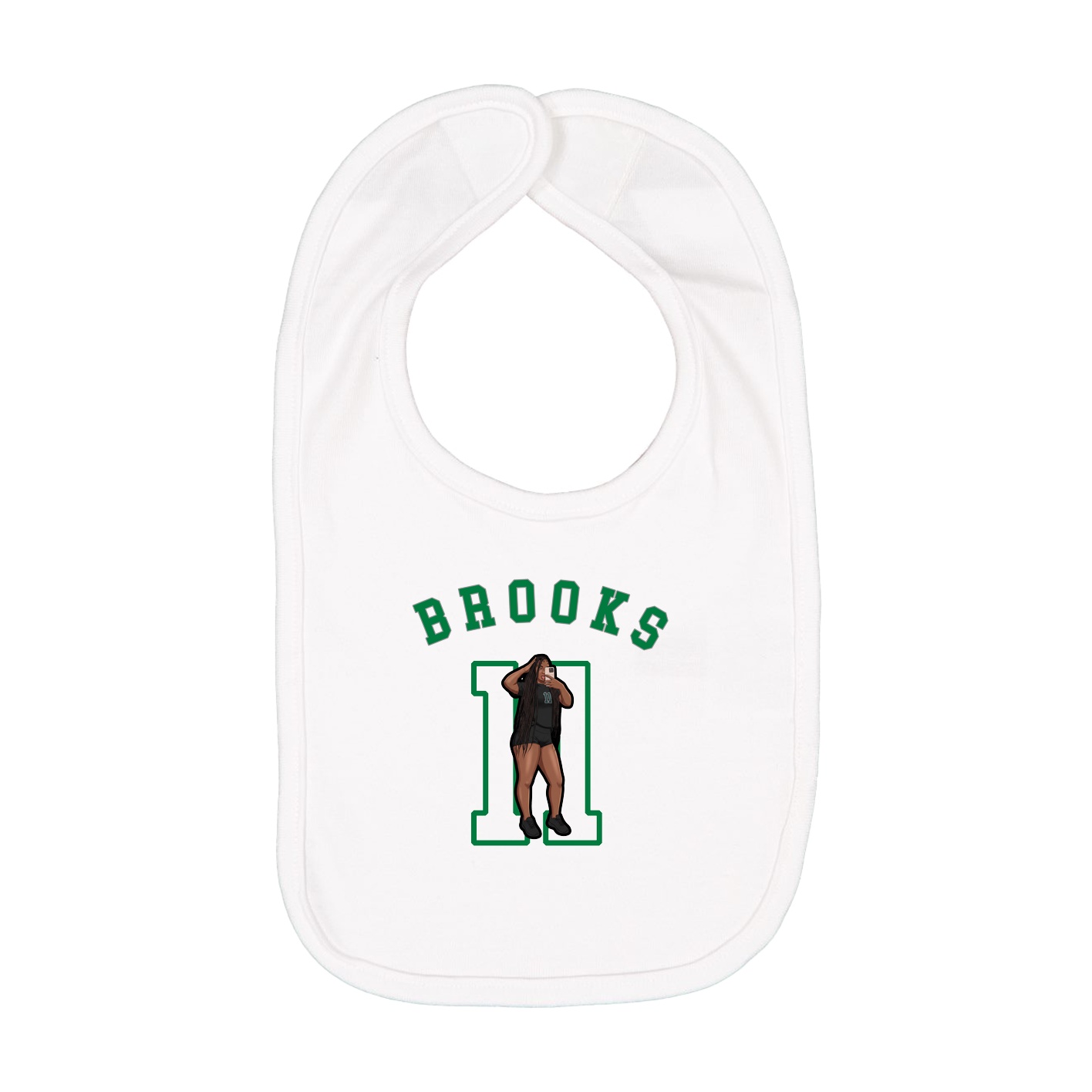 Infant Bib — Shirsey Arch in White