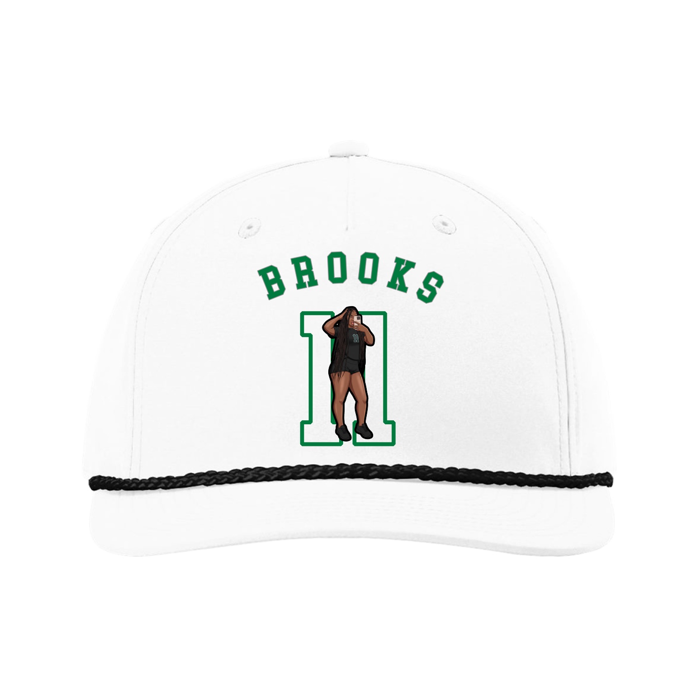 Five-Panel Classic Rope Cap — Shirsey Arch in White
