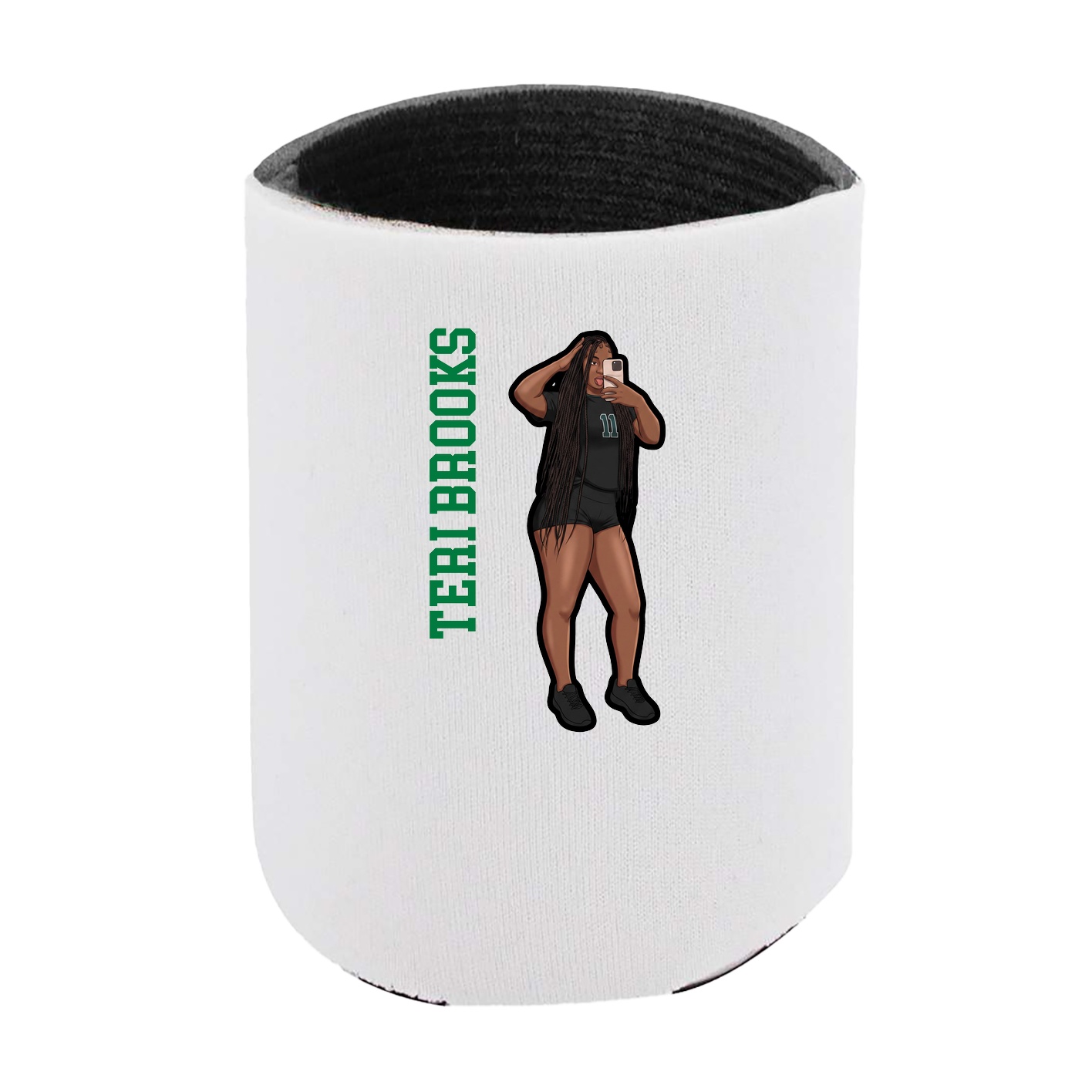 Can Holder — Name Vertical in White