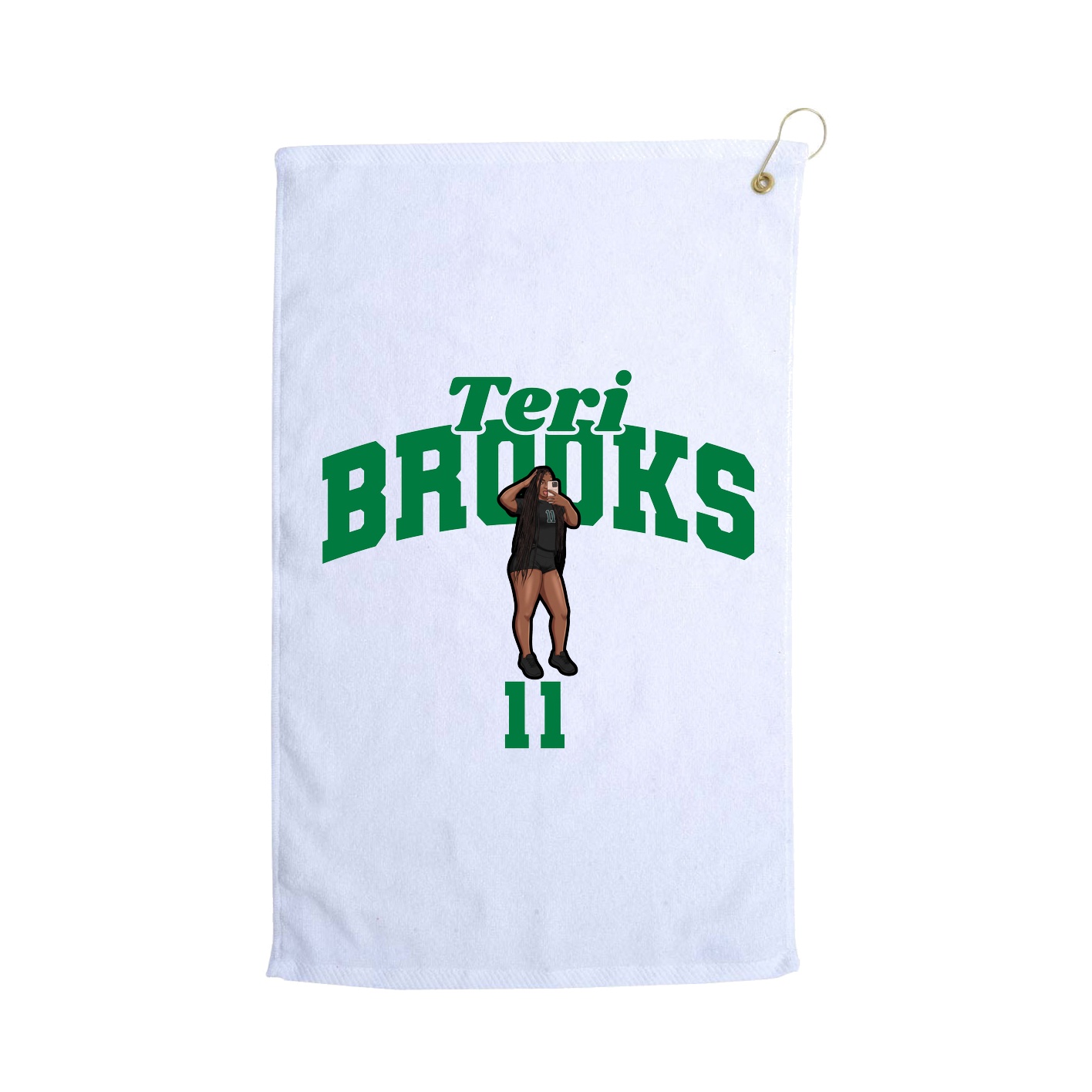 Golf Towel — Signature Arch in White