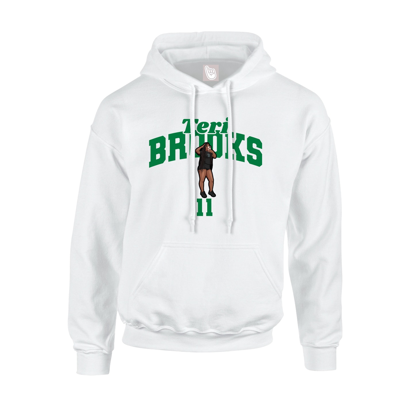 Hoodie — Signature Arch in White