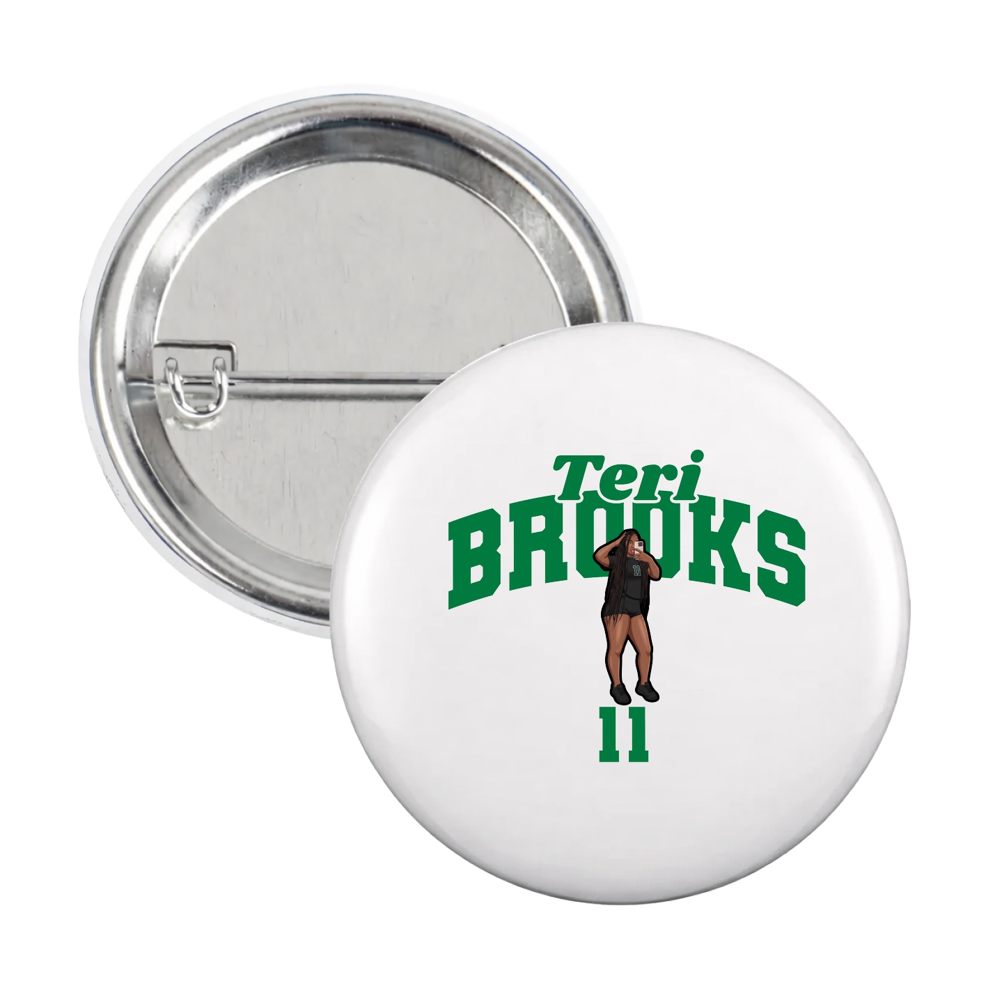 Game Day Button — Signature Arch in White