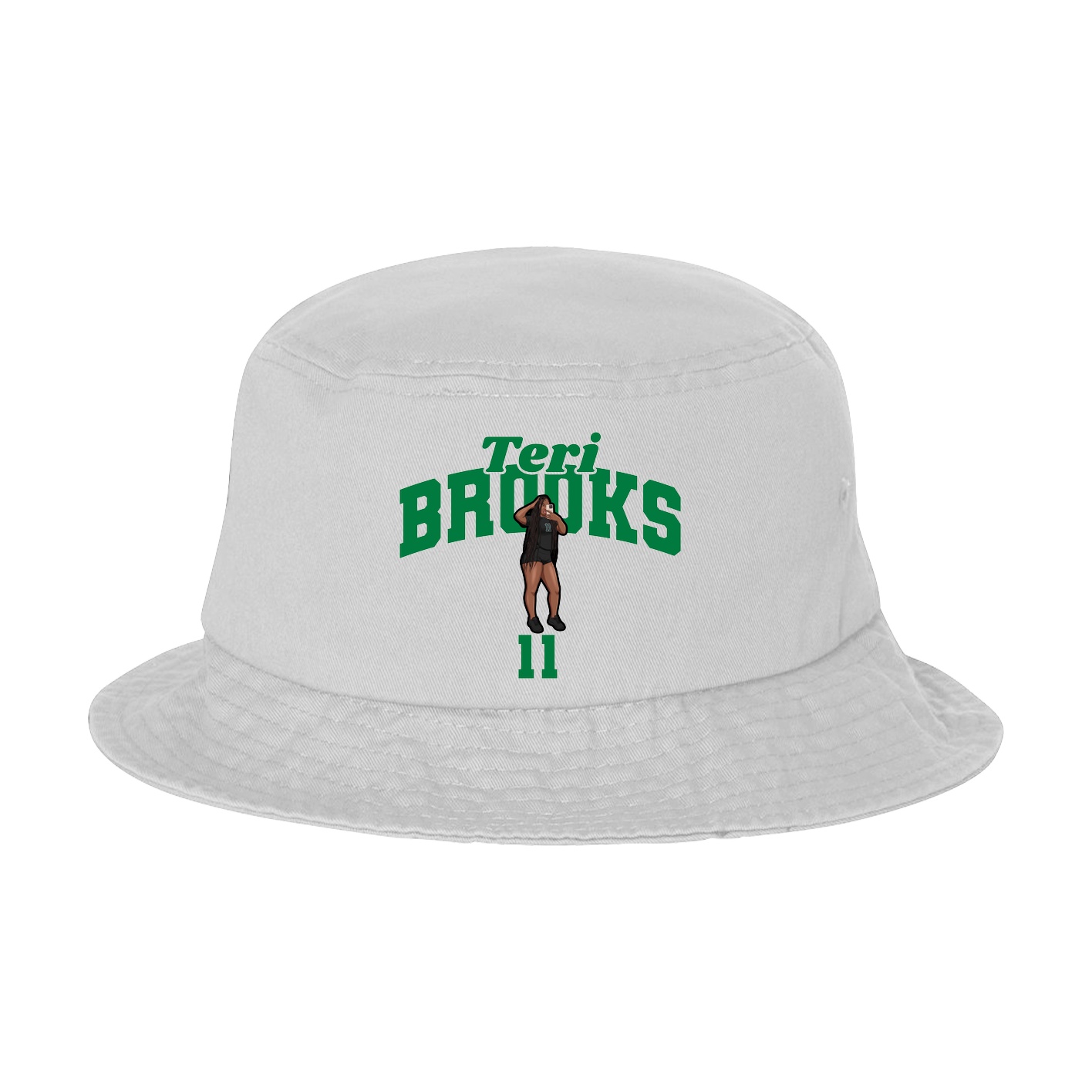 Bucket Cap — Signature Arch in White