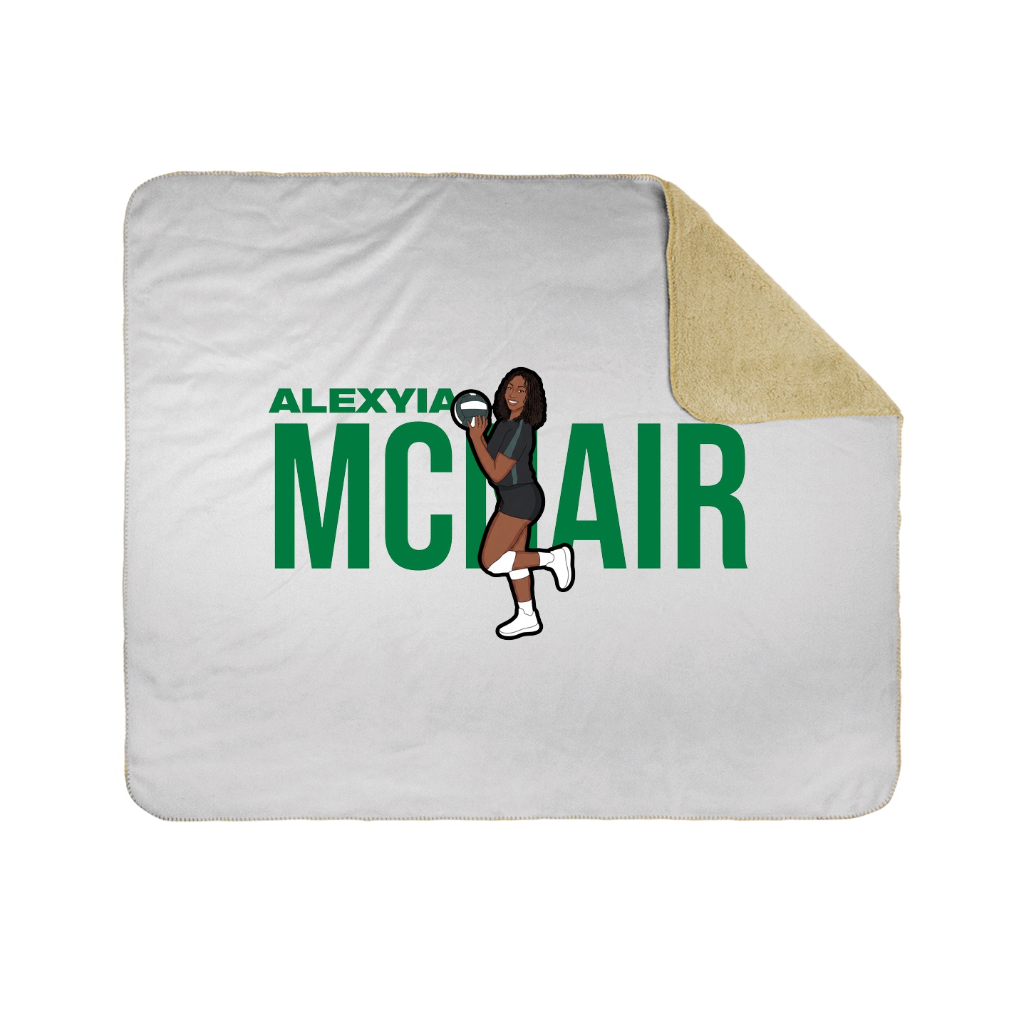 Throw Blanket — Player Name in White