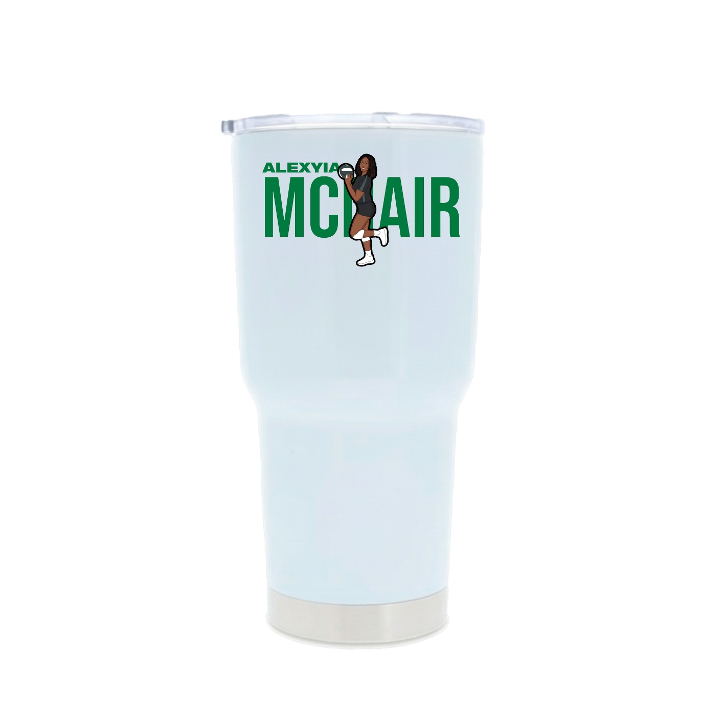 30oz Stainless Steel Tumbler — Player Name in White