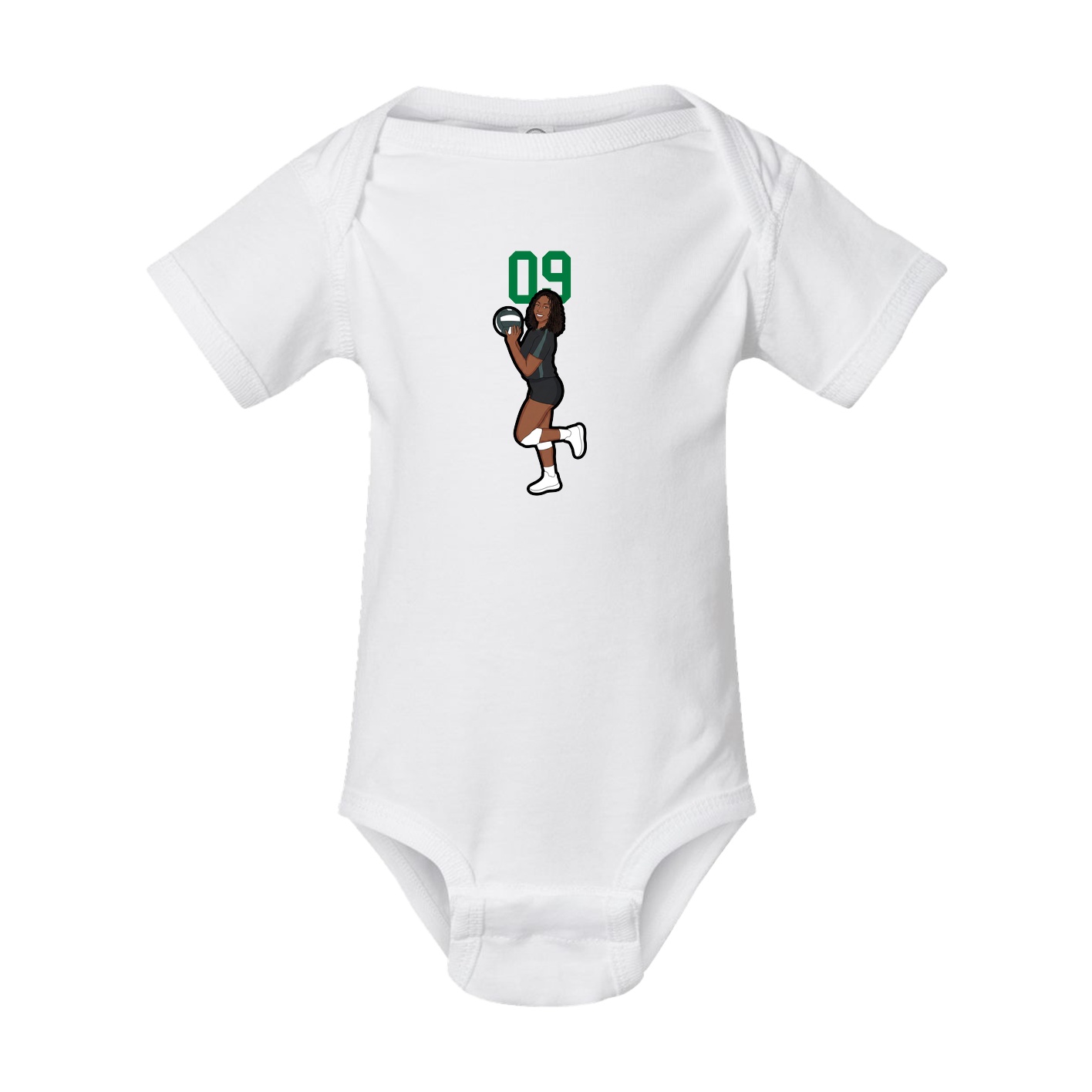 Baby Onesie — Number Top in White