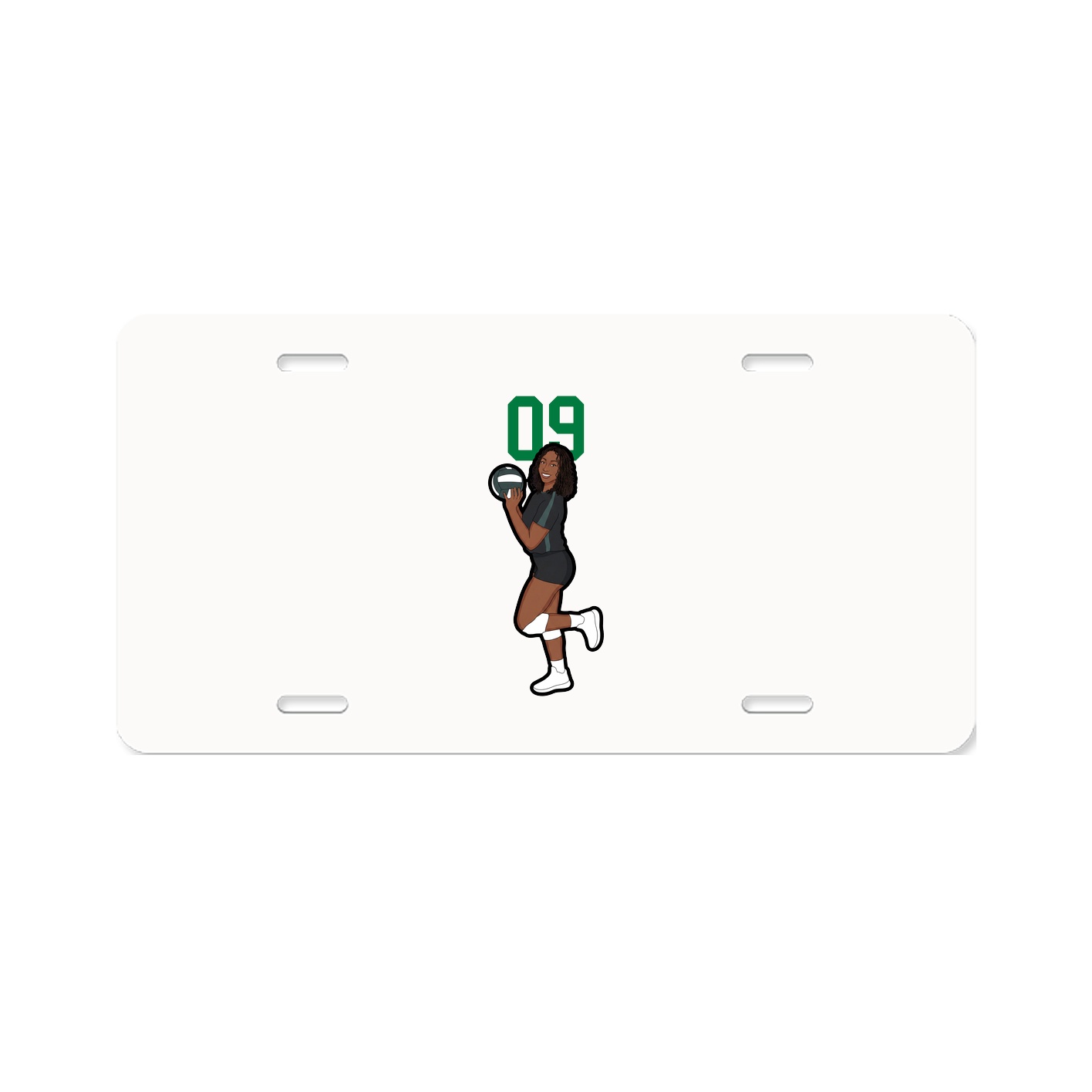 License Plate — Number Top in Classic
