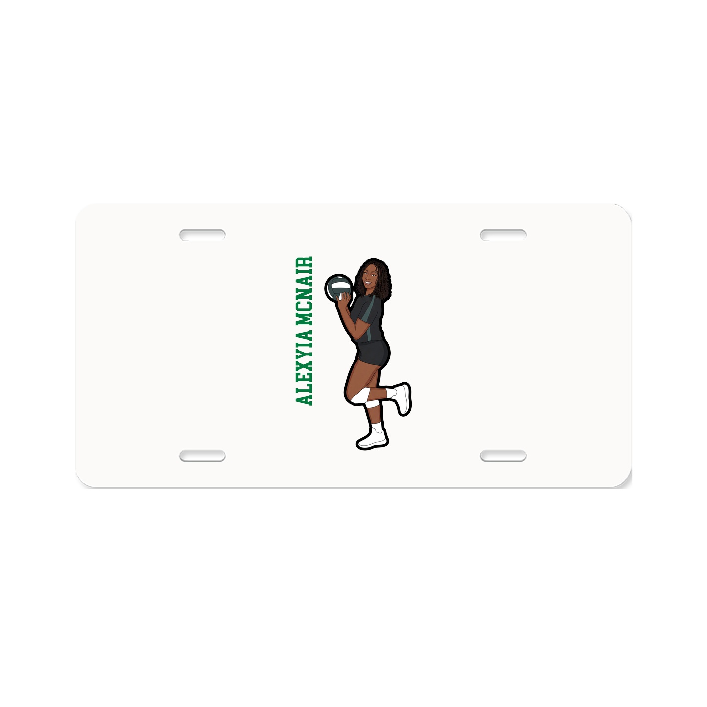 License Plate — Name Vertical in Classic