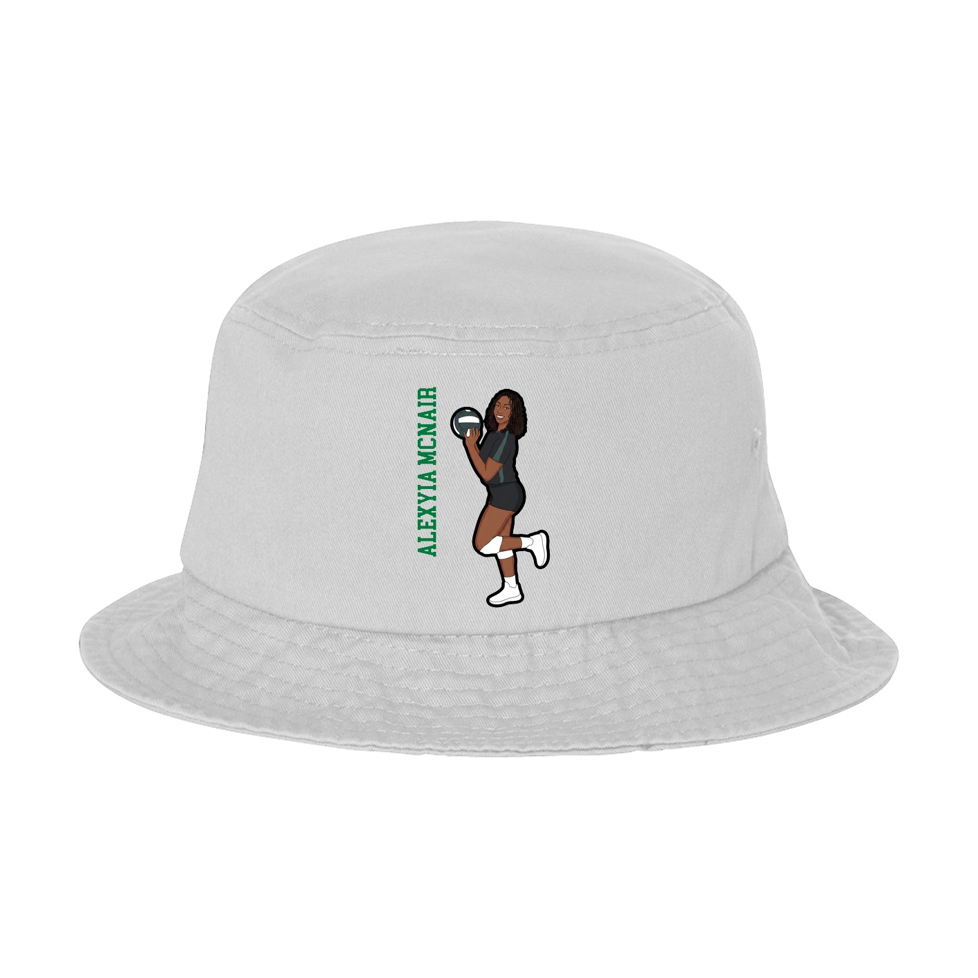 Bucket Cap — Name Vertical in White