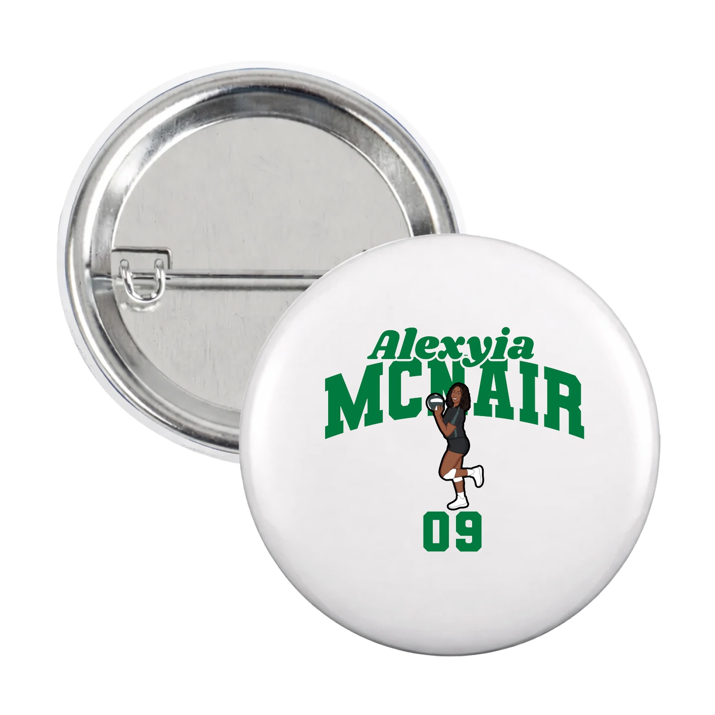 Game Day Button — Signature Arch in White