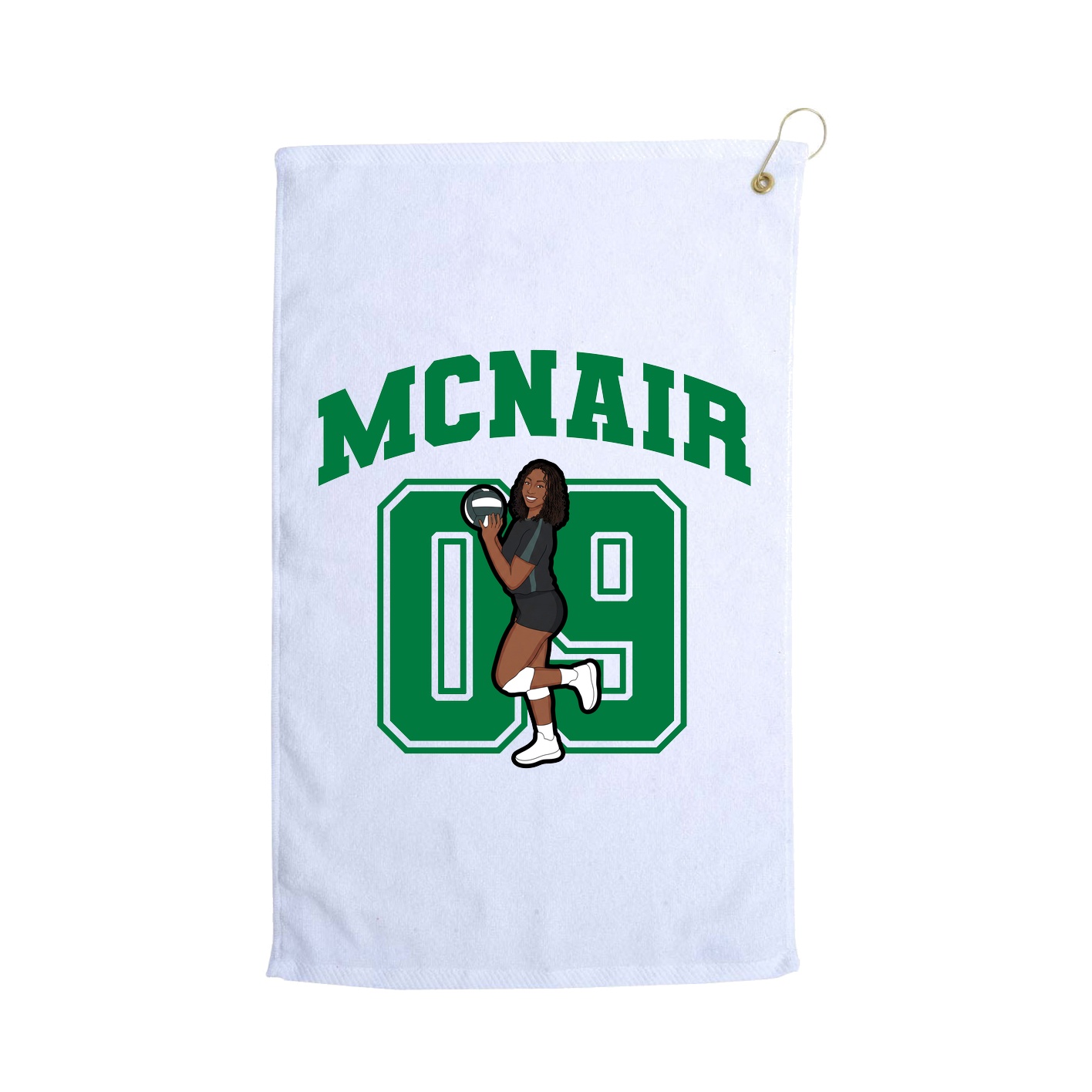 Golf Towel — Number in White