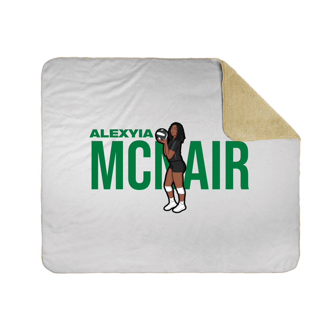 Throw Blanket — Player Name in White