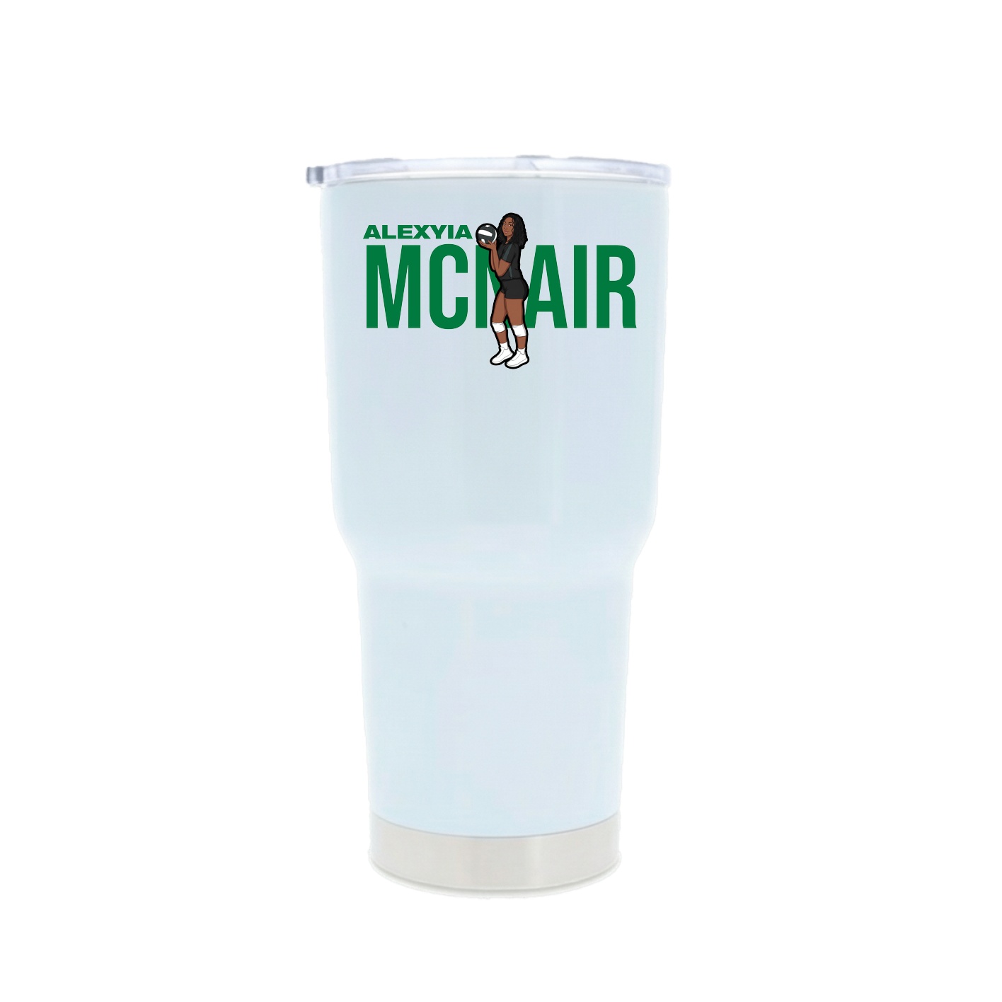 30oz Stainless Steel Tumbler — Player Name in White