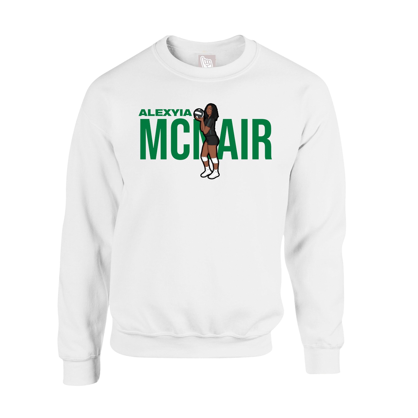 Fleece Crew — Player Name in White