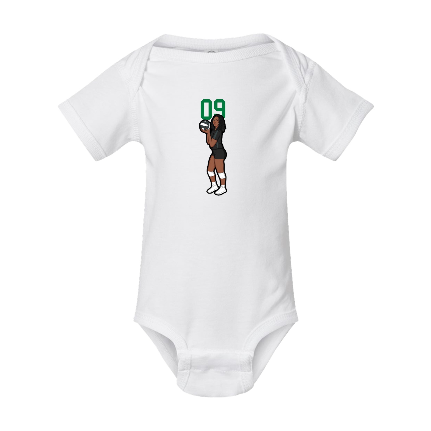 Baby Onesie — Number Top in White