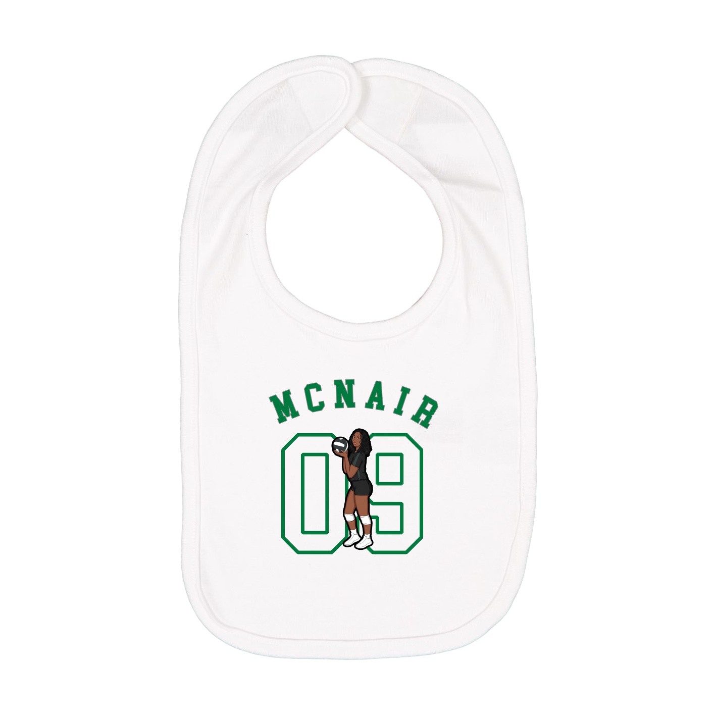 Infant Bib — Shirsey Arch in White