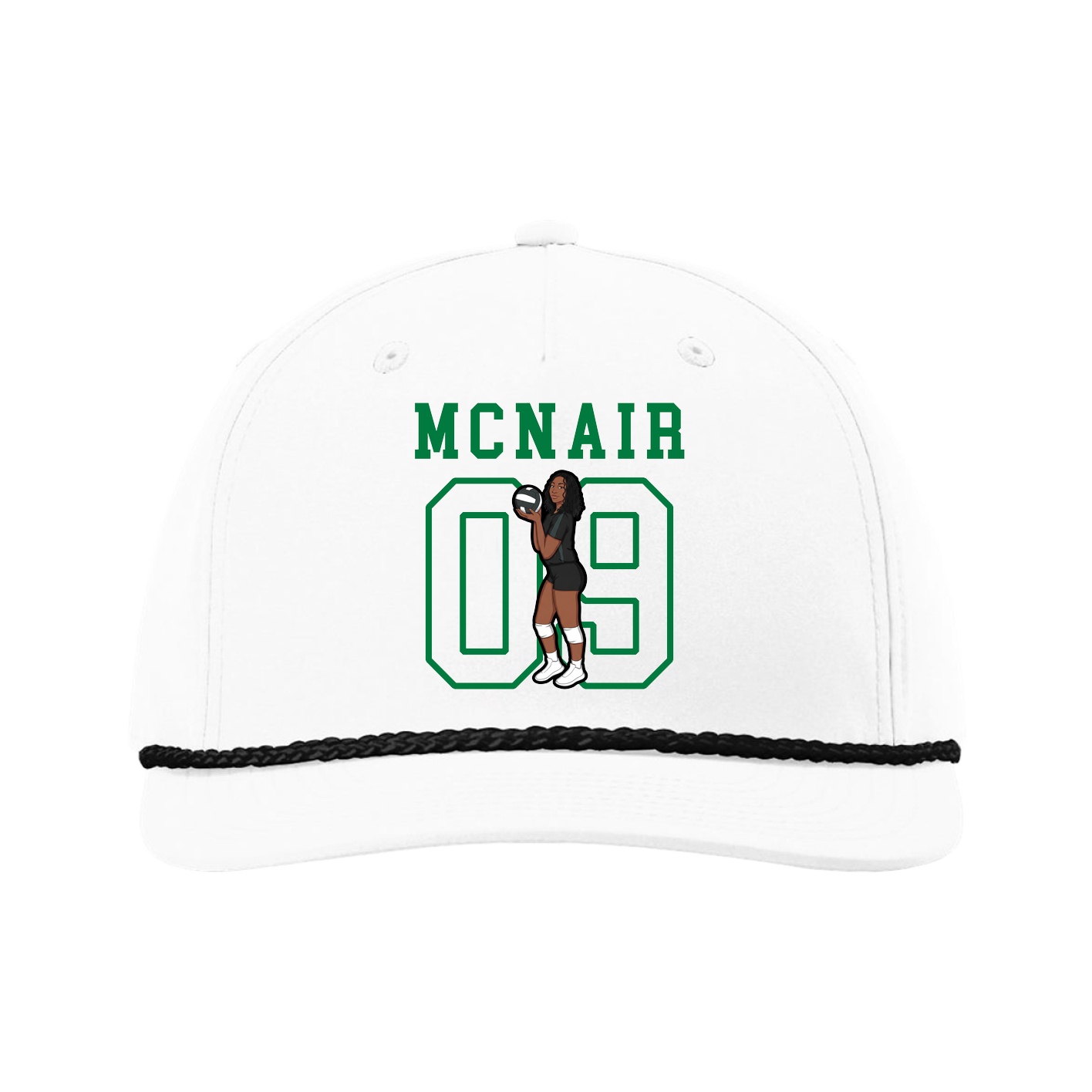 Five-Panel Classic Rope Cap — Shirsey in White