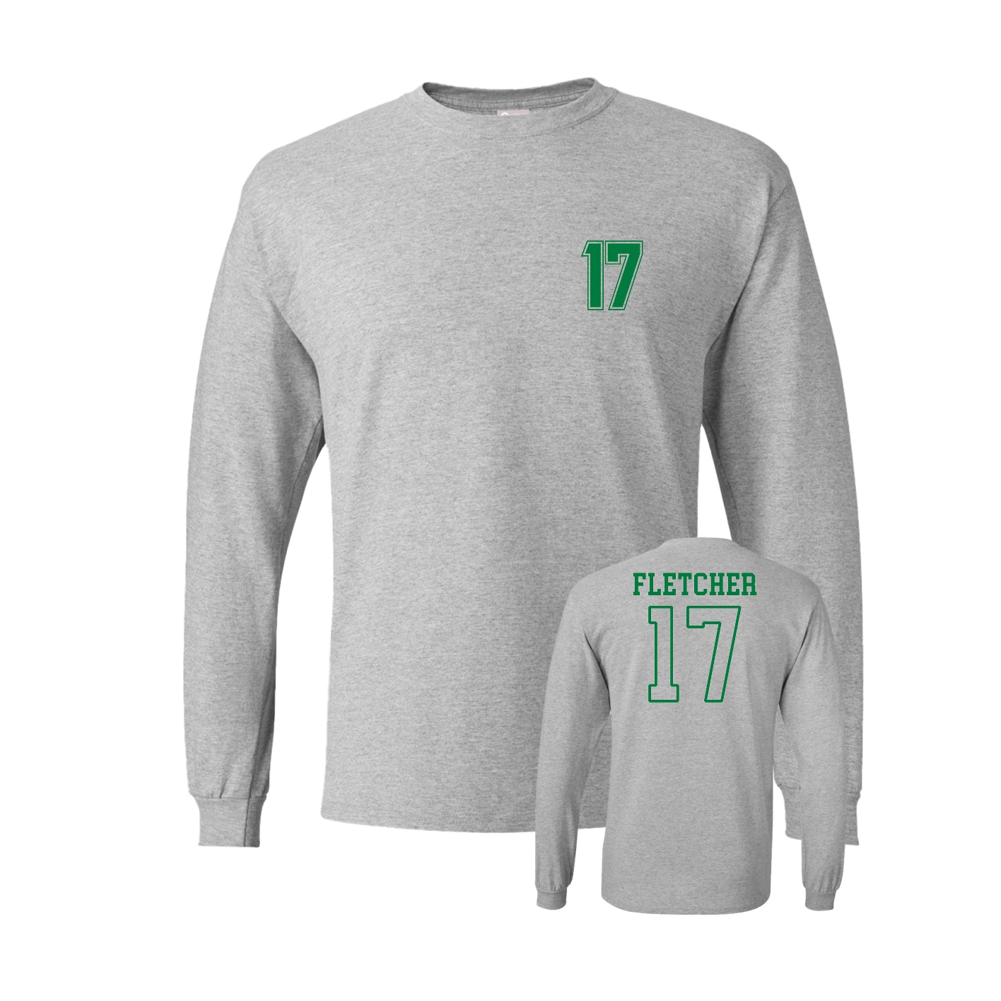 Long Sleeve Tee — Chest Back in Grey