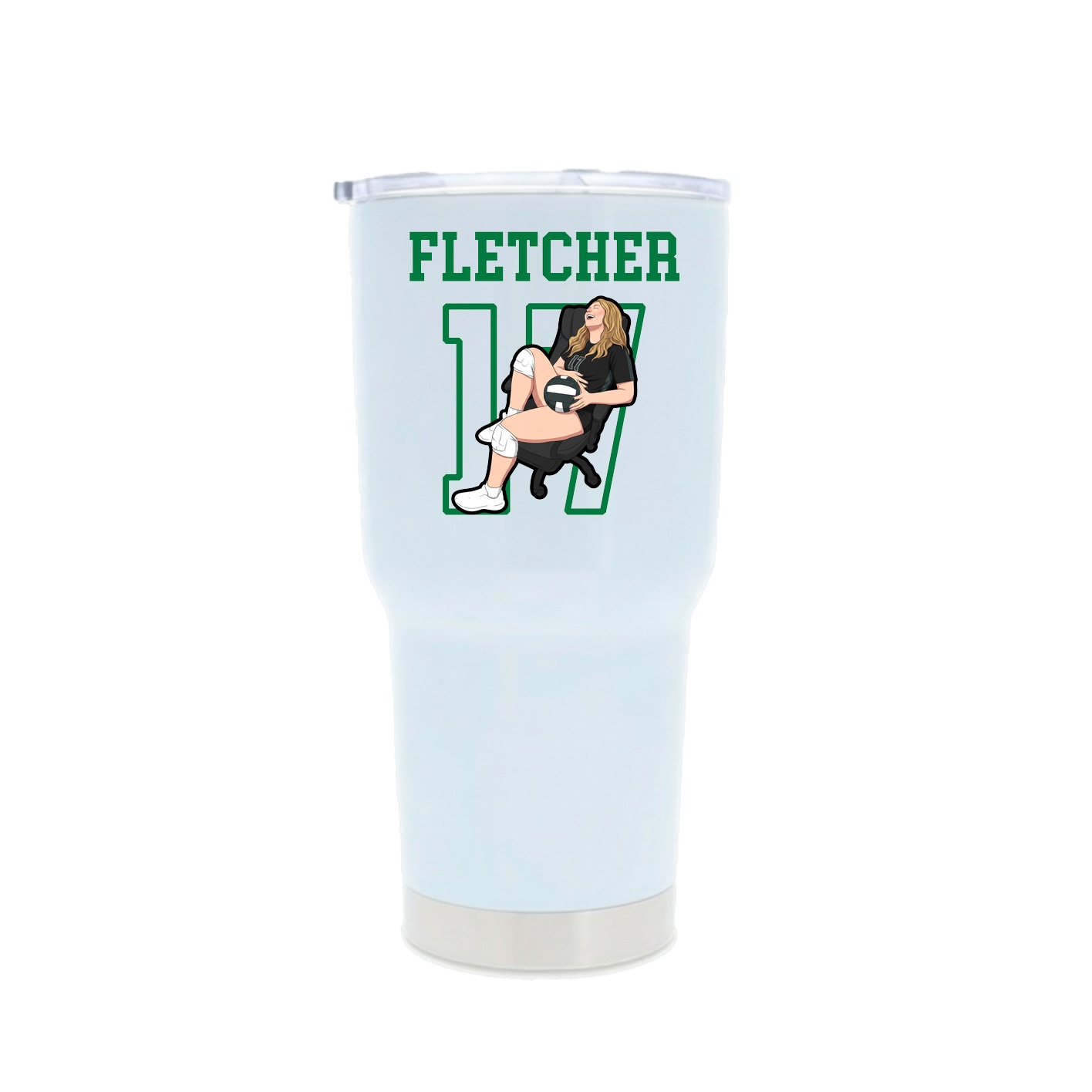 30oz Stainless Steel Tumbler — Shirsey in White