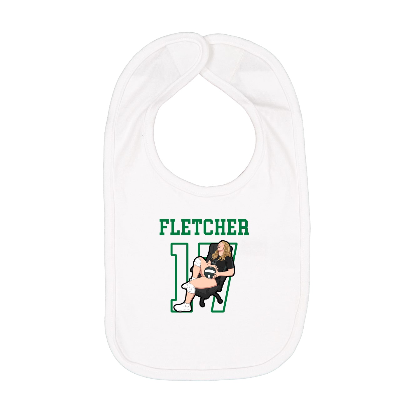 Infant Bib — Shirsey in White