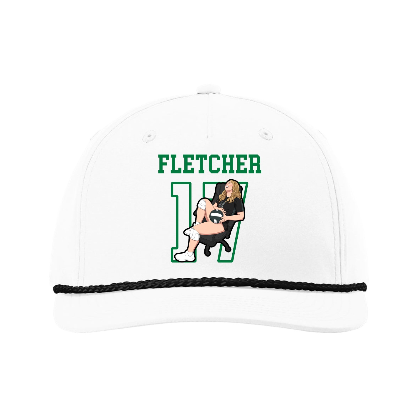 Five-Panel Classic Rope Cap — Shirsey in White
