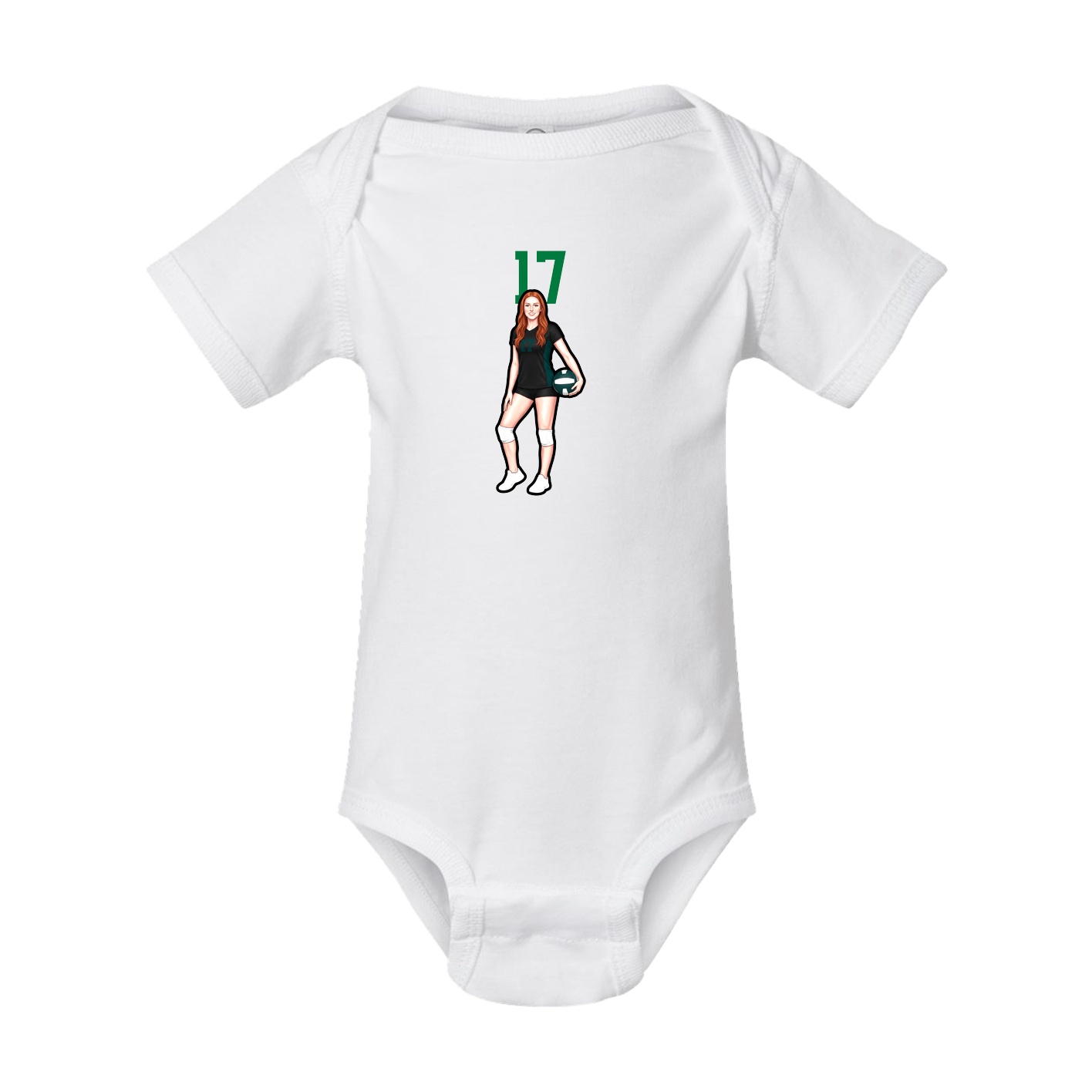 Baby Onesie — Number Top in White
