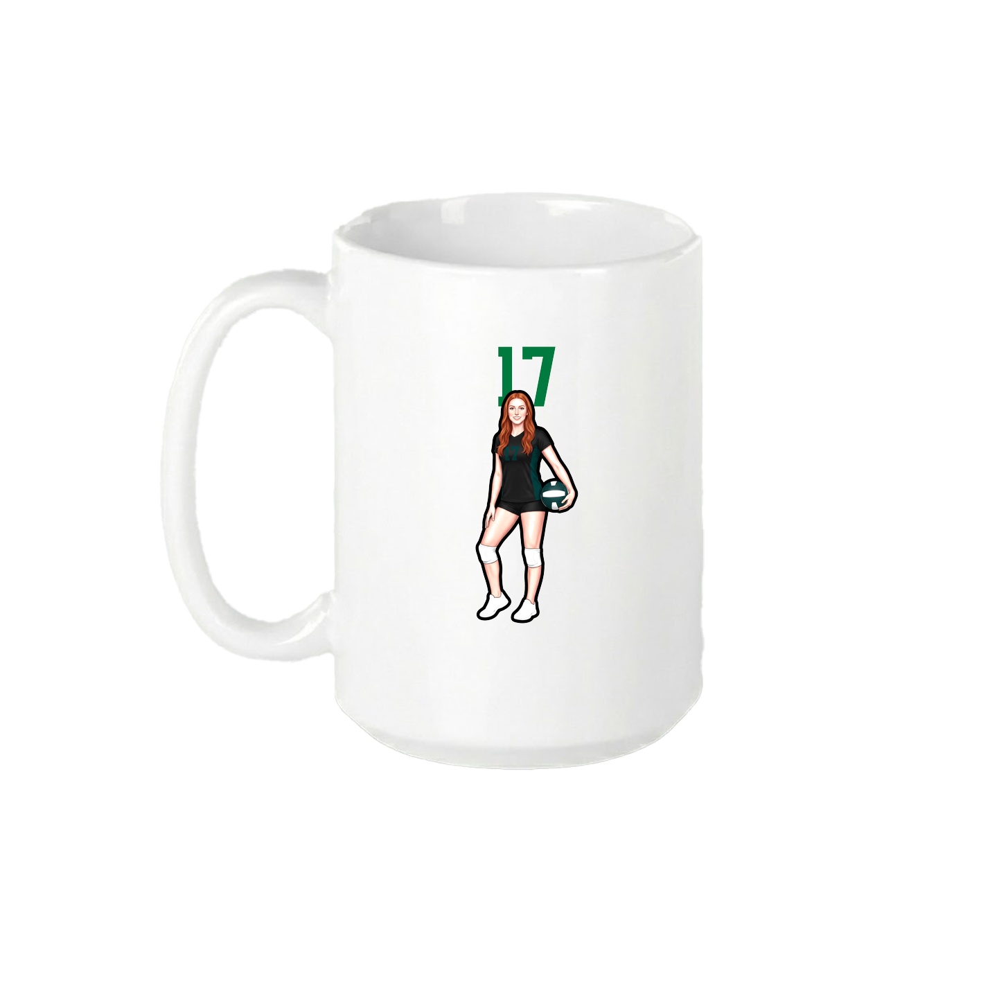 15oz Coffee Mug — Number Top in White