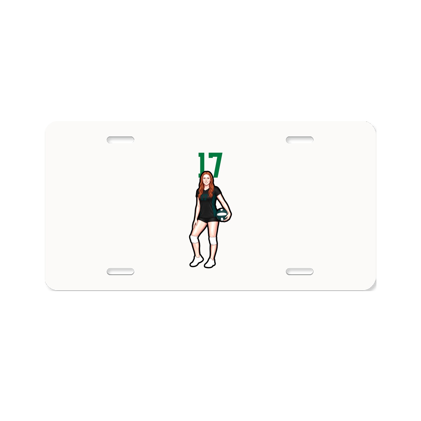 License Plate — Number Top in Classic