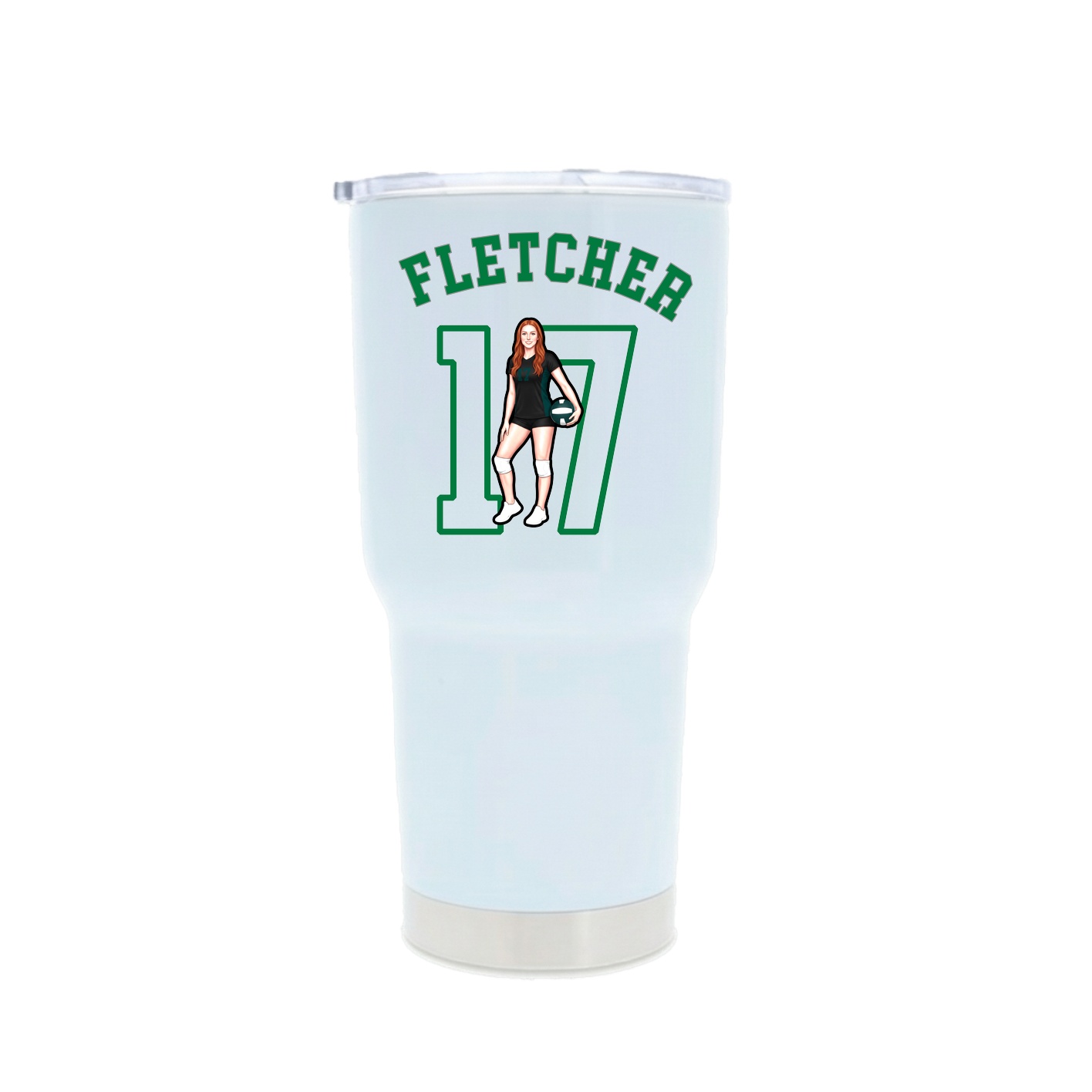 30oz Stainless Steel Tumbler — Shirsey Arch in White
