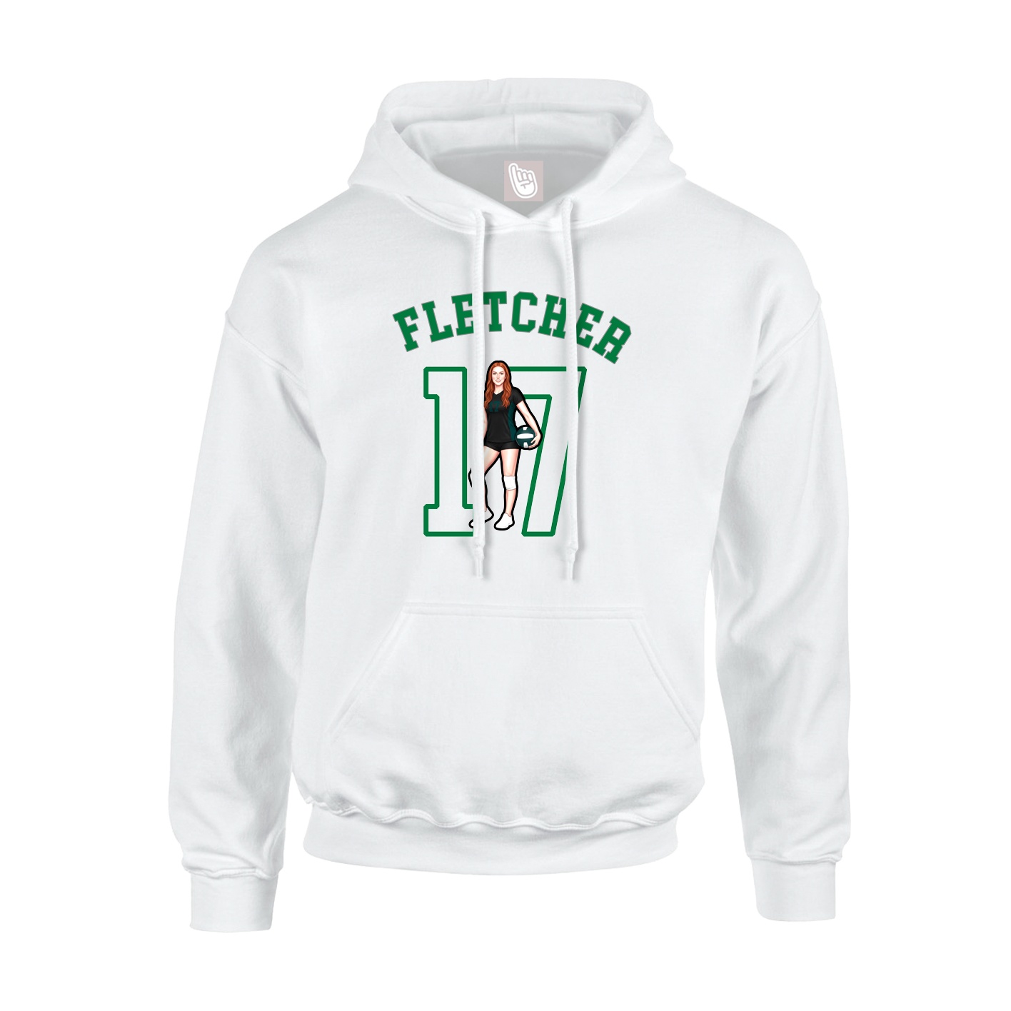 Youth Hoodie — Shirsey Arch in White
